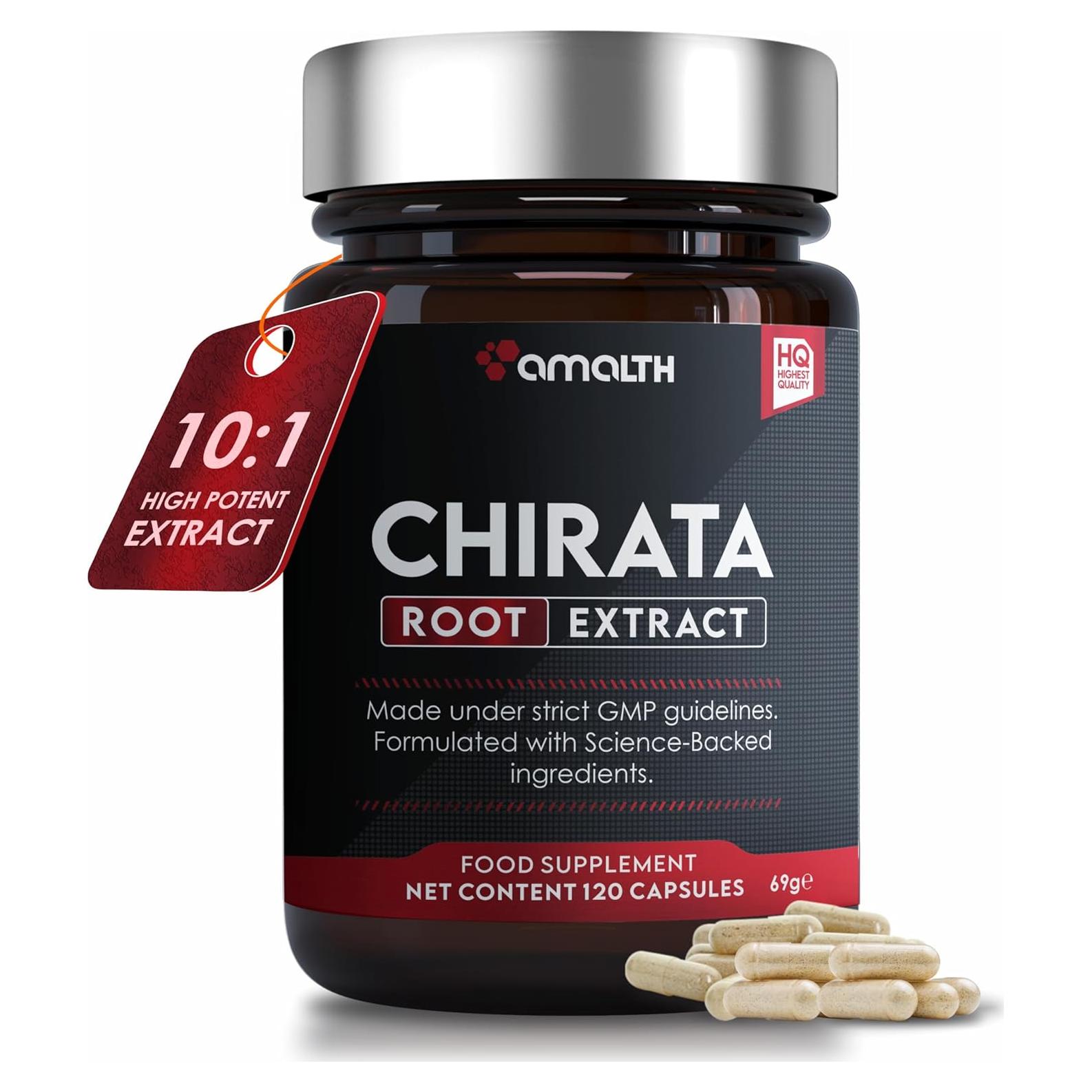 Cápsulas de Extracto de Swertia Chirata Amalth 500 mg - 120 Unidades