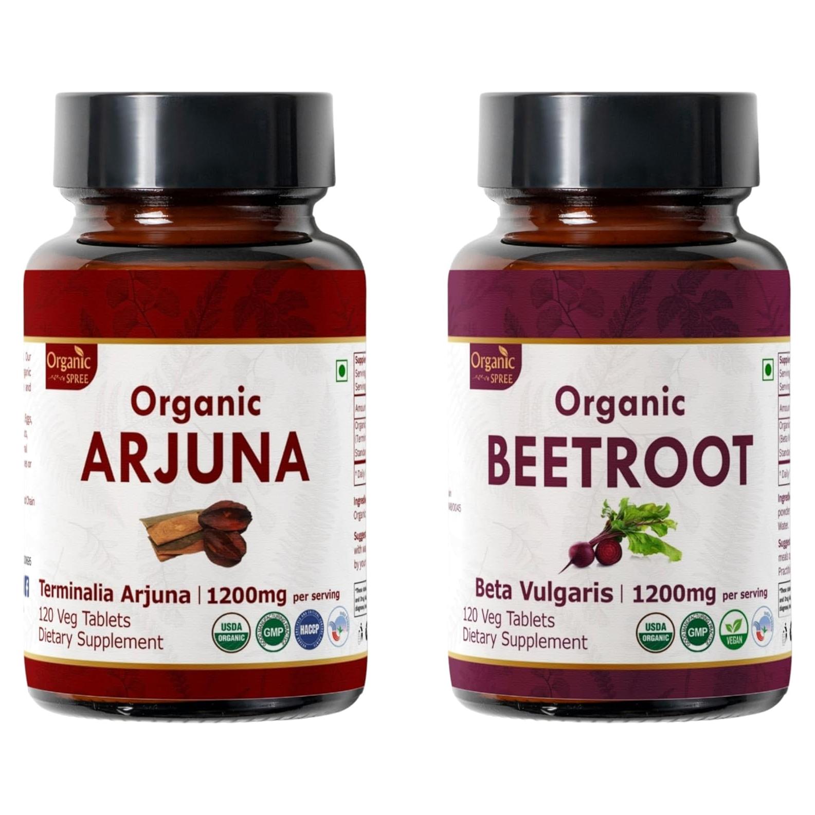 Suplemento Orgánico de Arjuna y Remolacha 120 Tabletas