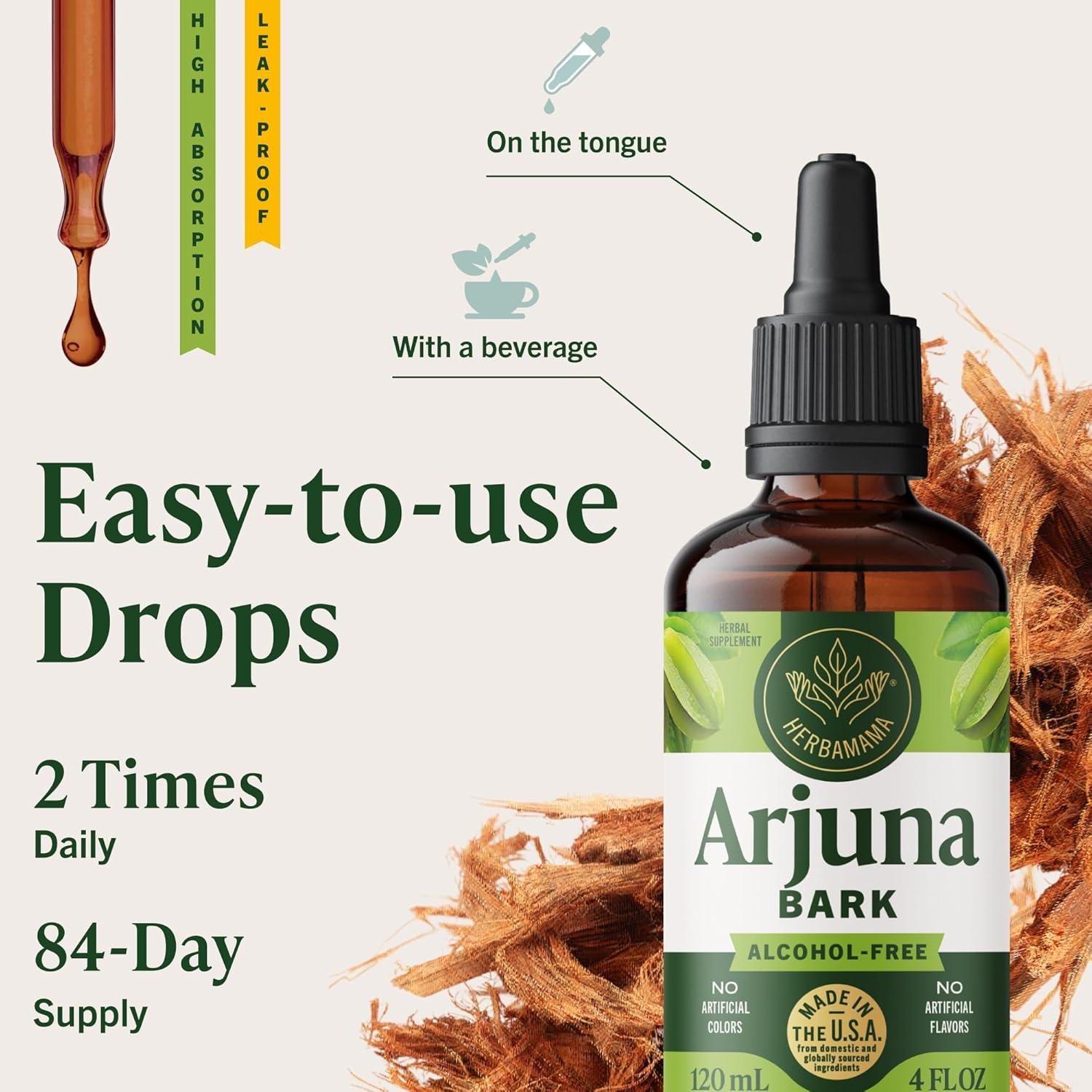 Tintura de Arjuna Herbamama 118 ml - Suplemento Antioxidante Vegano