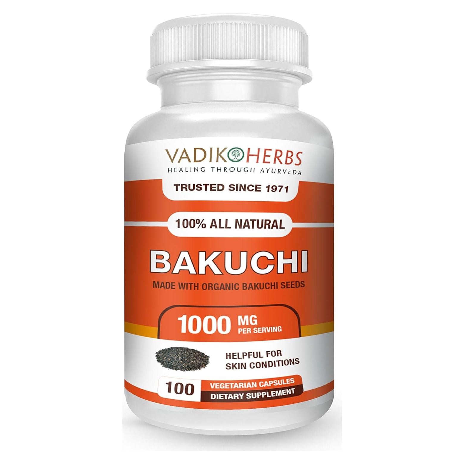 Vadik Herbs Bakuchi Orgánico 100 Vegicaps - Salud Piel y Huesos