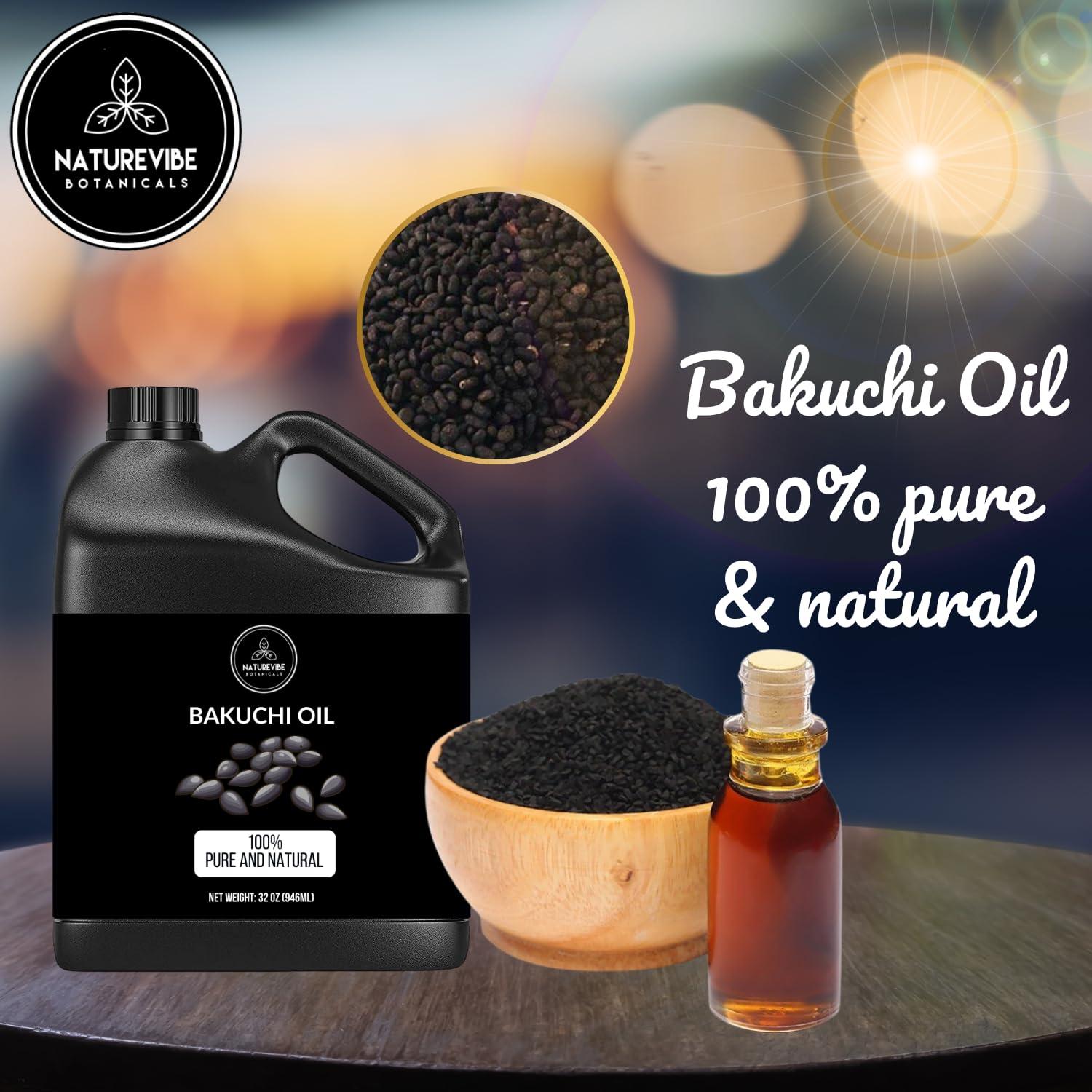 Aceite de Bakuchi 100% Puro Naturevibe 0.95L Cuidado Piel y Cabello