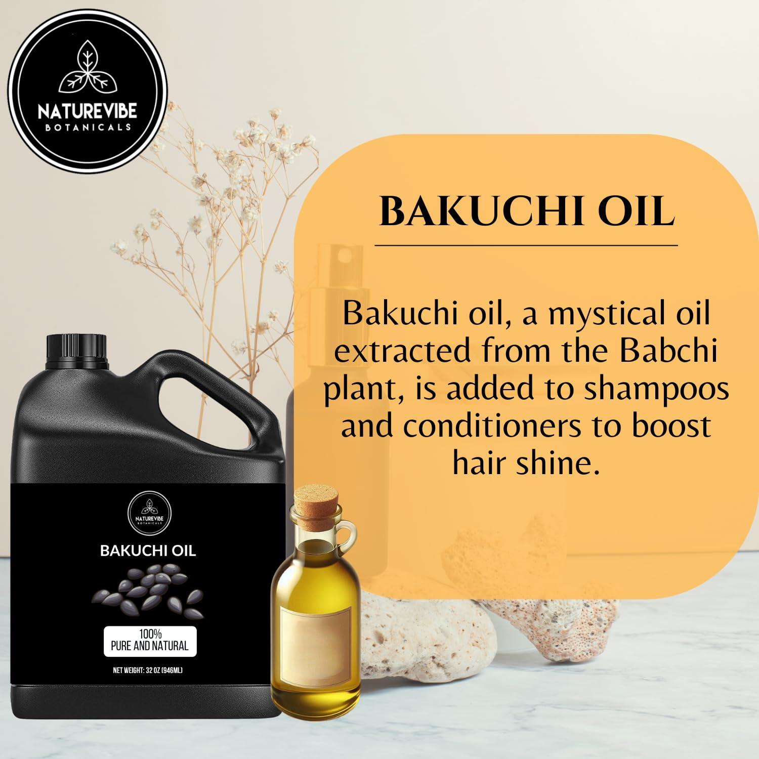 Aceite de Bakuchi 100% Puro Naturevibe 0.95L Cuidado Piel y Cabello