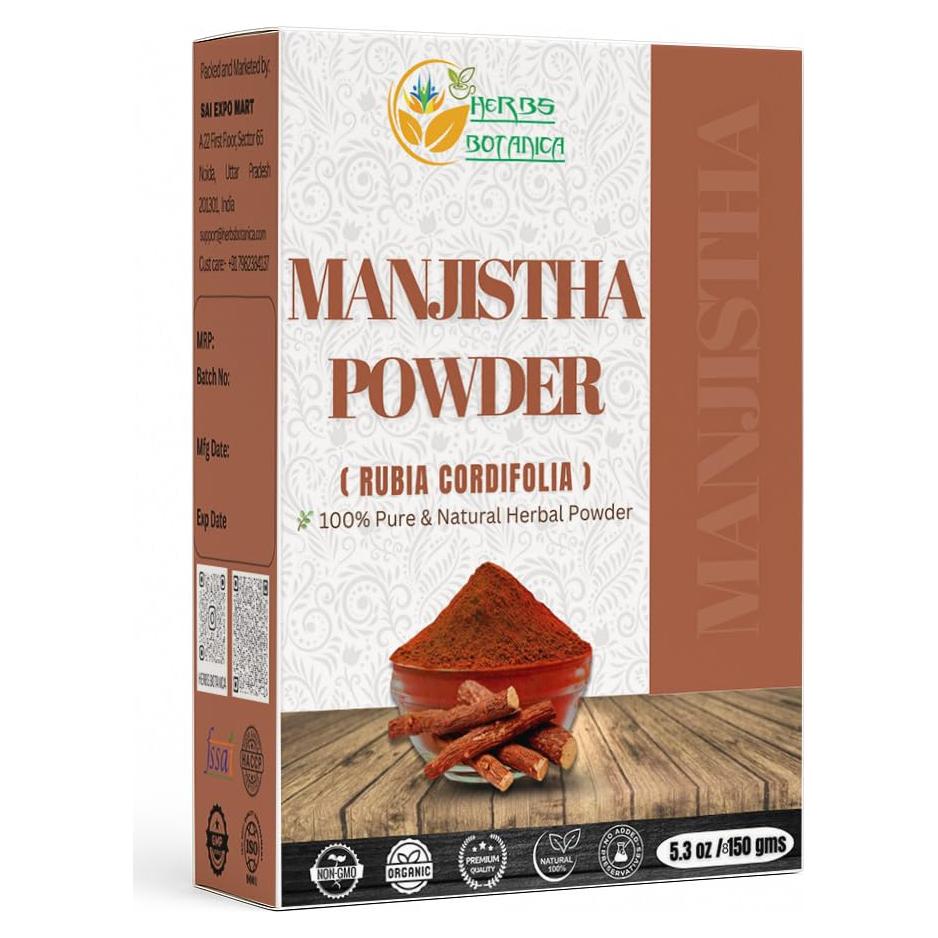 Polvo de Raíz de Manjistha 100% Puro Herbs Botanica 150 g