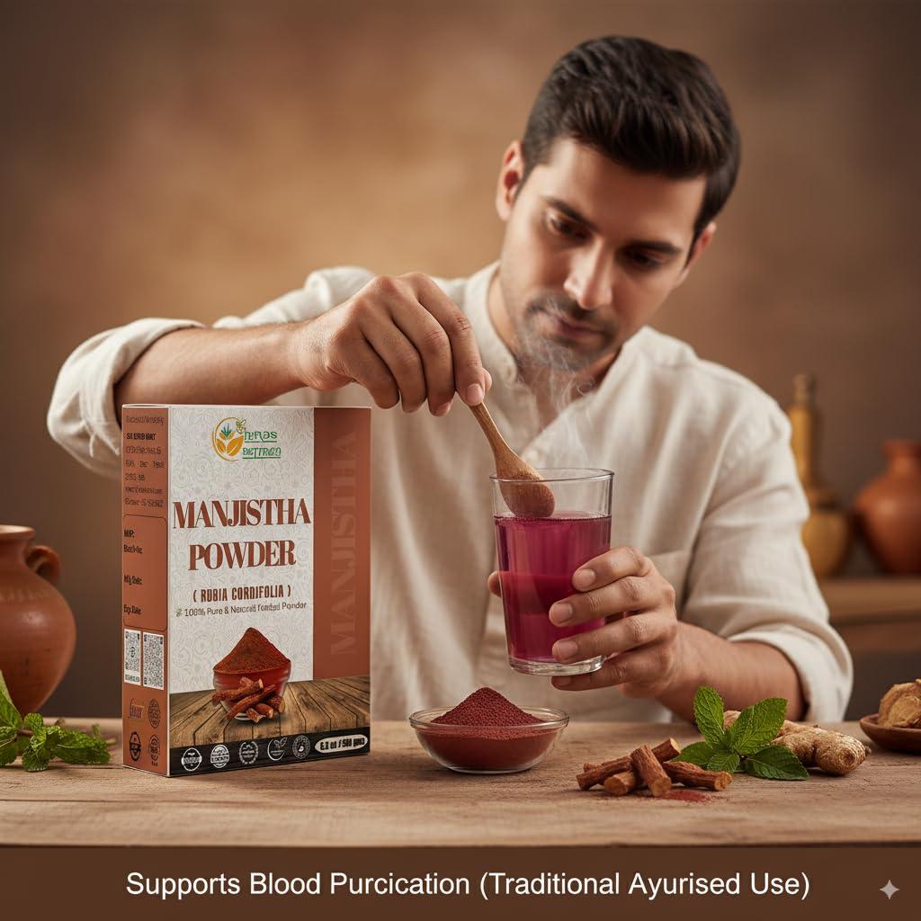 Polvo de Raíz de Manjistha 100% Puro Herbs Botanica 150 g