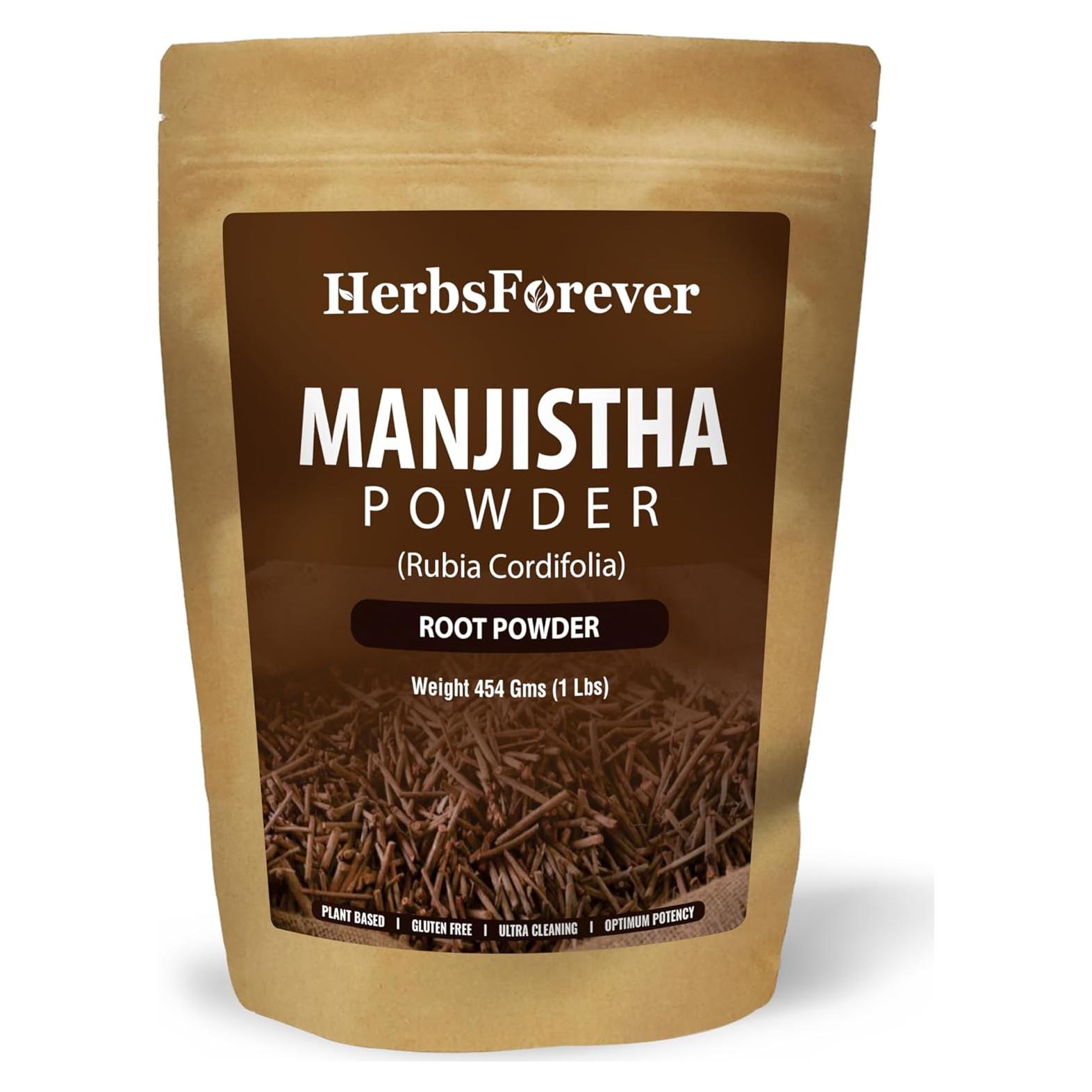 Polvo de Manjistha HerbsForever 454g | Rubia Cordifolia Natural
