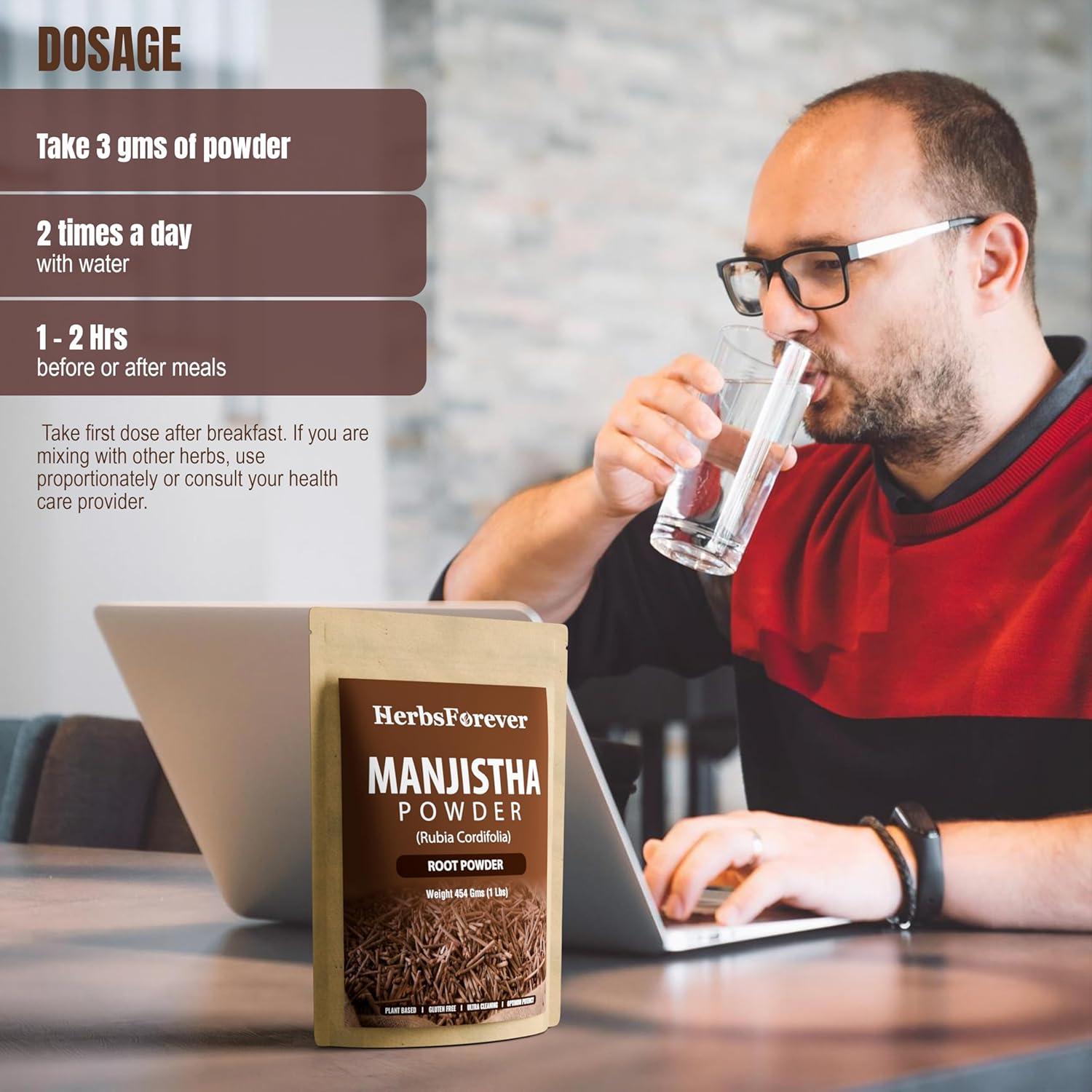 Polvo de Manjistha HerbsForever 454g | Rubia Cordifolia Natural