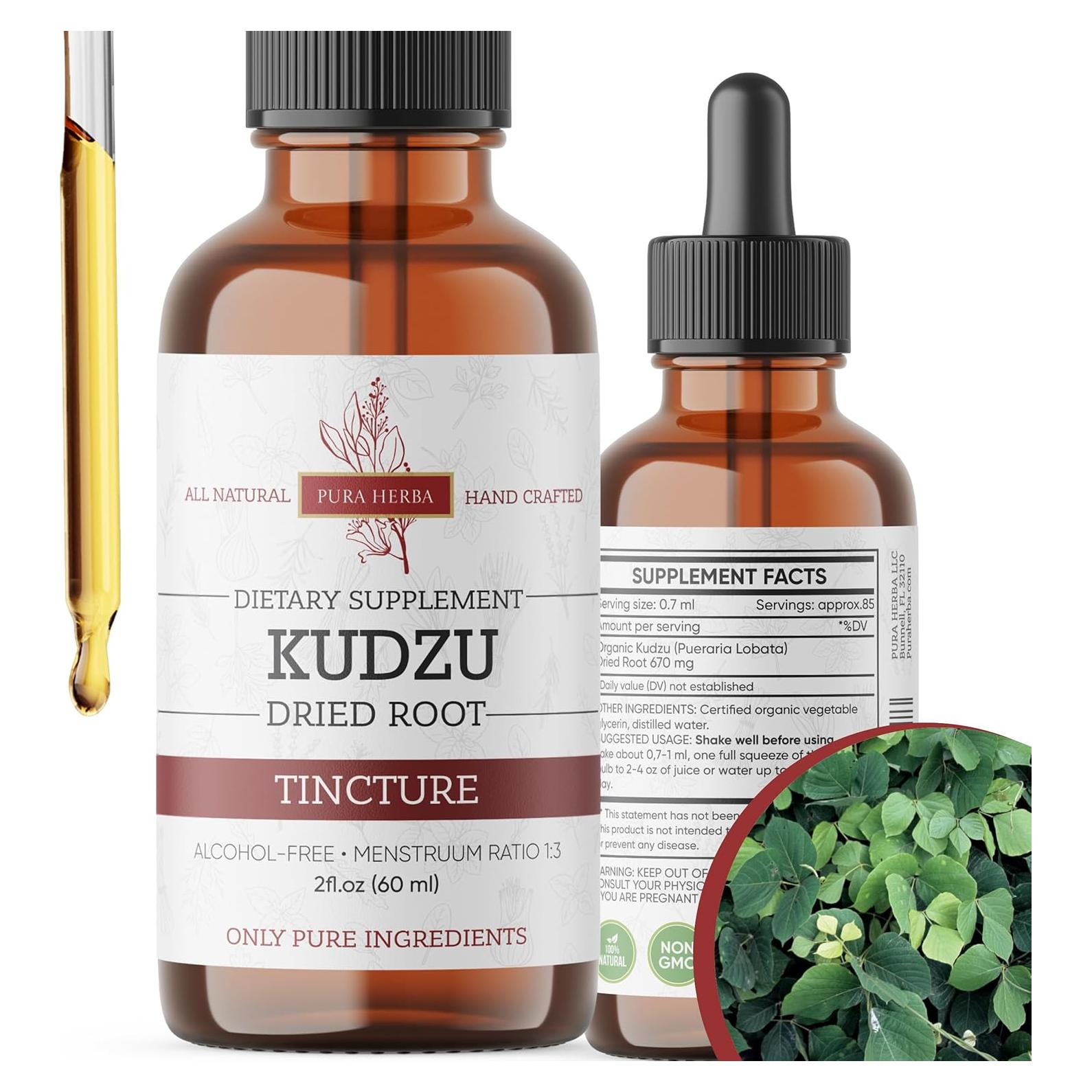 Extracto de Raíz de Kudzu Orgánico Pura Herba 59 ml Vegano