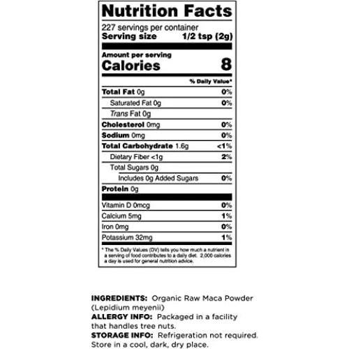 Polvo de Maca Cruda Orgánica Terrasoul Superfoods 0.45 kg