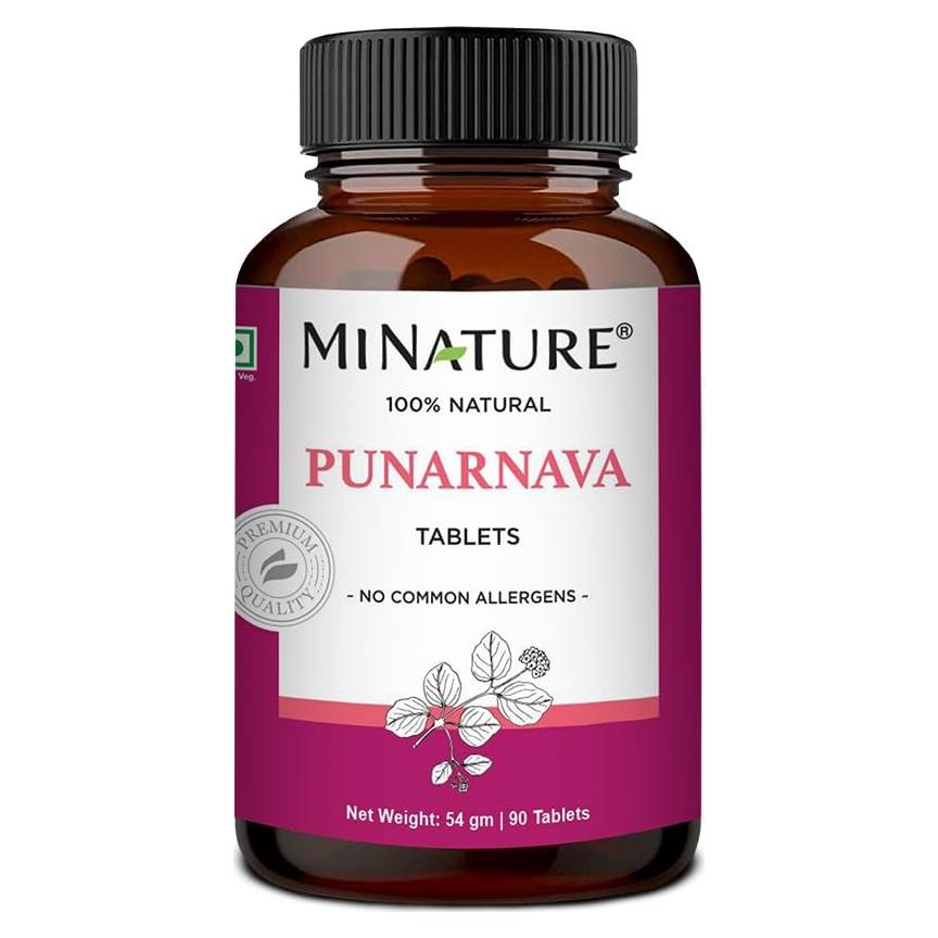Tabletas de Punarnava mi Nature 90 Tabletas 1000 mg Veganas