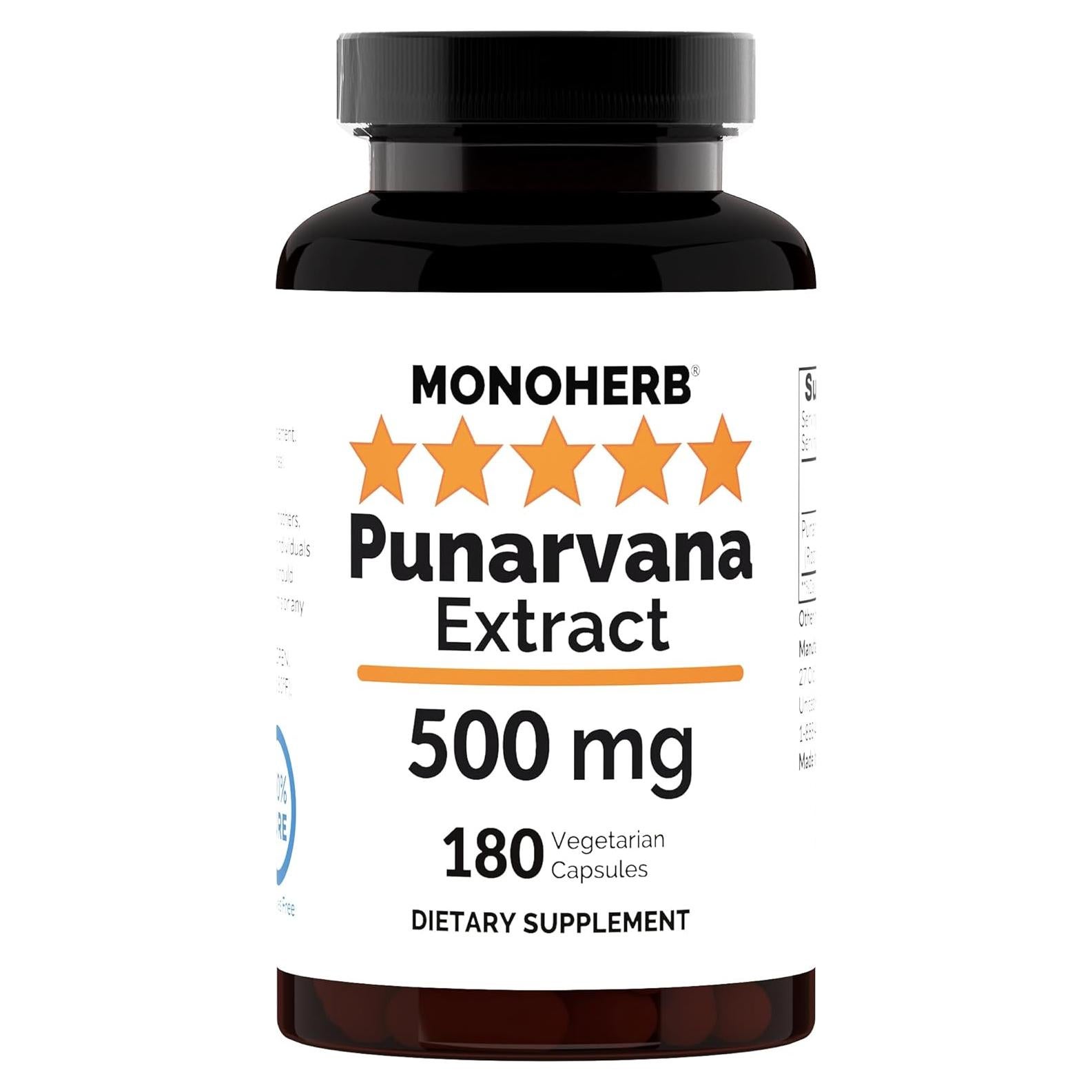Extracto de Punarvana Monoherb 500 mg - 180 Cápsulas