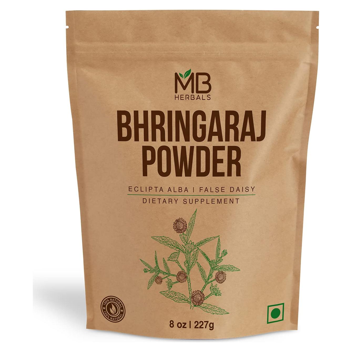 Polvo de Bhringraj MB Herbals 227g - Cuidado del Cabello