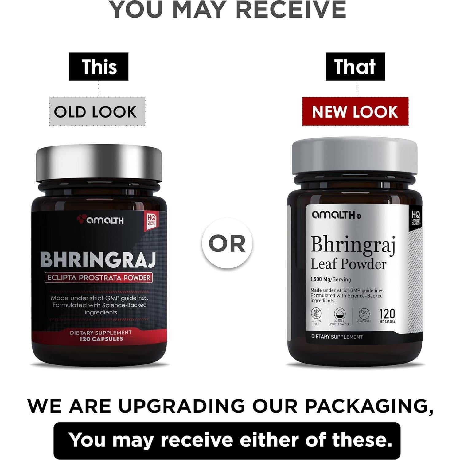 Cápsulas de Bhringraj Orgánico Amalth 1500mg - 120 Veganas