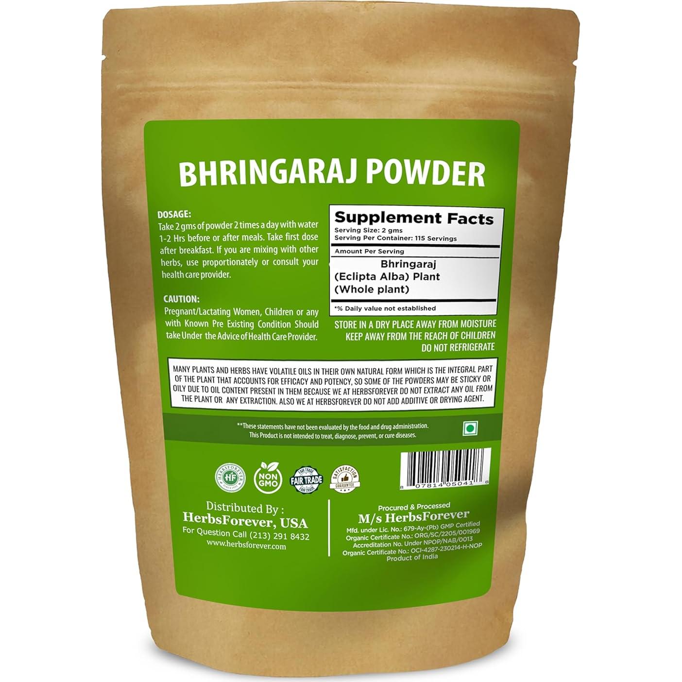 Polvo de Bhringaraj HerbsForever 230g - Cuidado Natural del Cabello