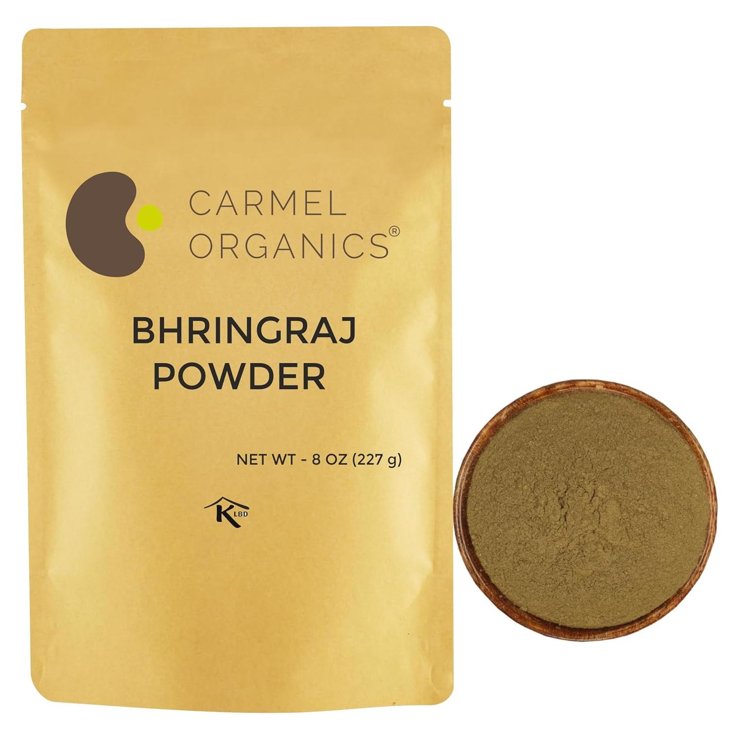 Polvo de Bhringraj 227g CARMEL ORGANICS - Cuidado Natural Cabello