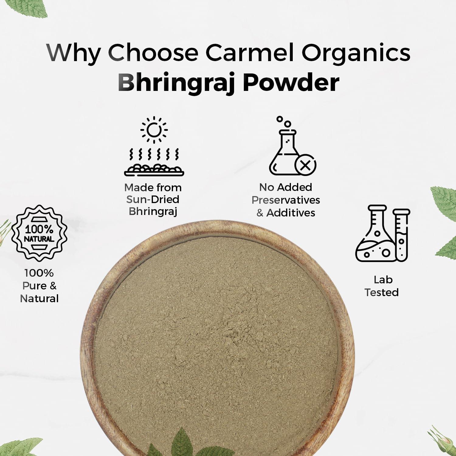 Polvo de Bhringraj 227g CARMEL ORGANICS - Cuidado Natural Cabello