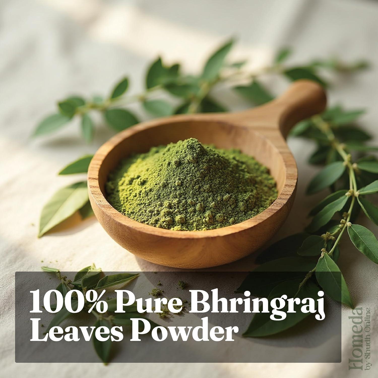 Polvo de Bhringraj Orgánico 100 g - Crecimiento del Cabello Homeda