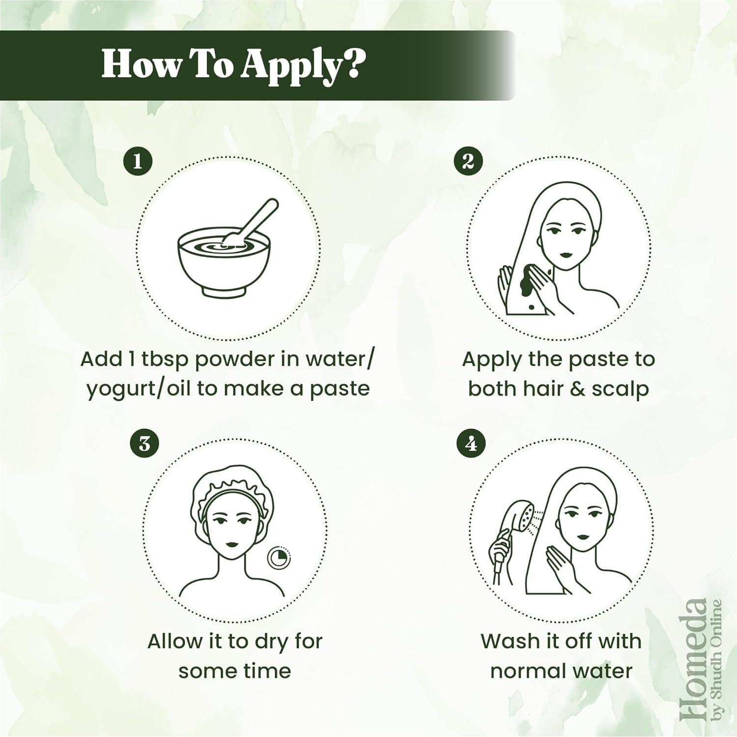 Polvo de Bhringraj Orgánico 100 g - Crecimiento del Cabello Homeda