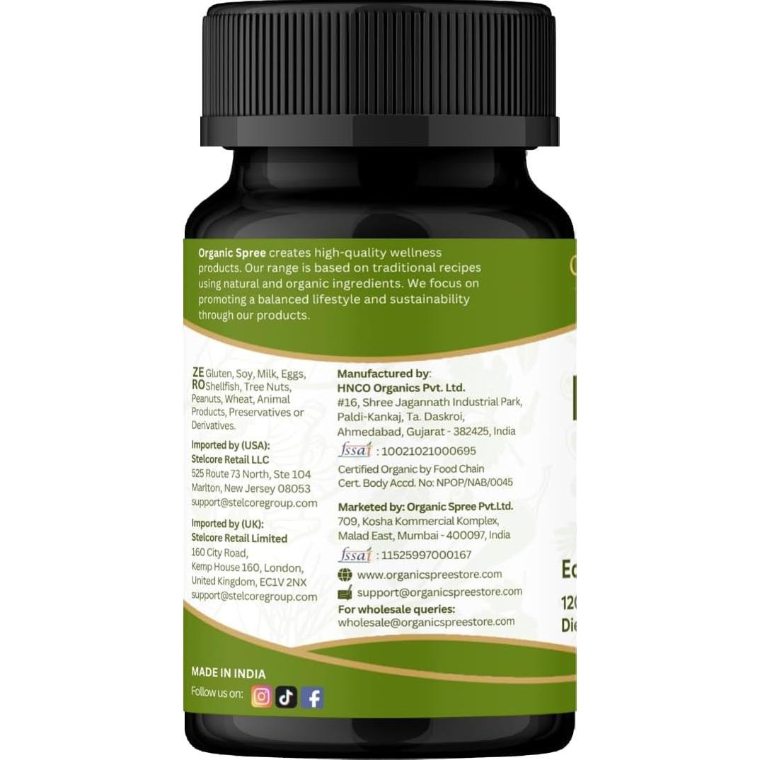 Tabletas Bhringraj Orgánicas 120g | Organic Spree | Cuidado Capilar