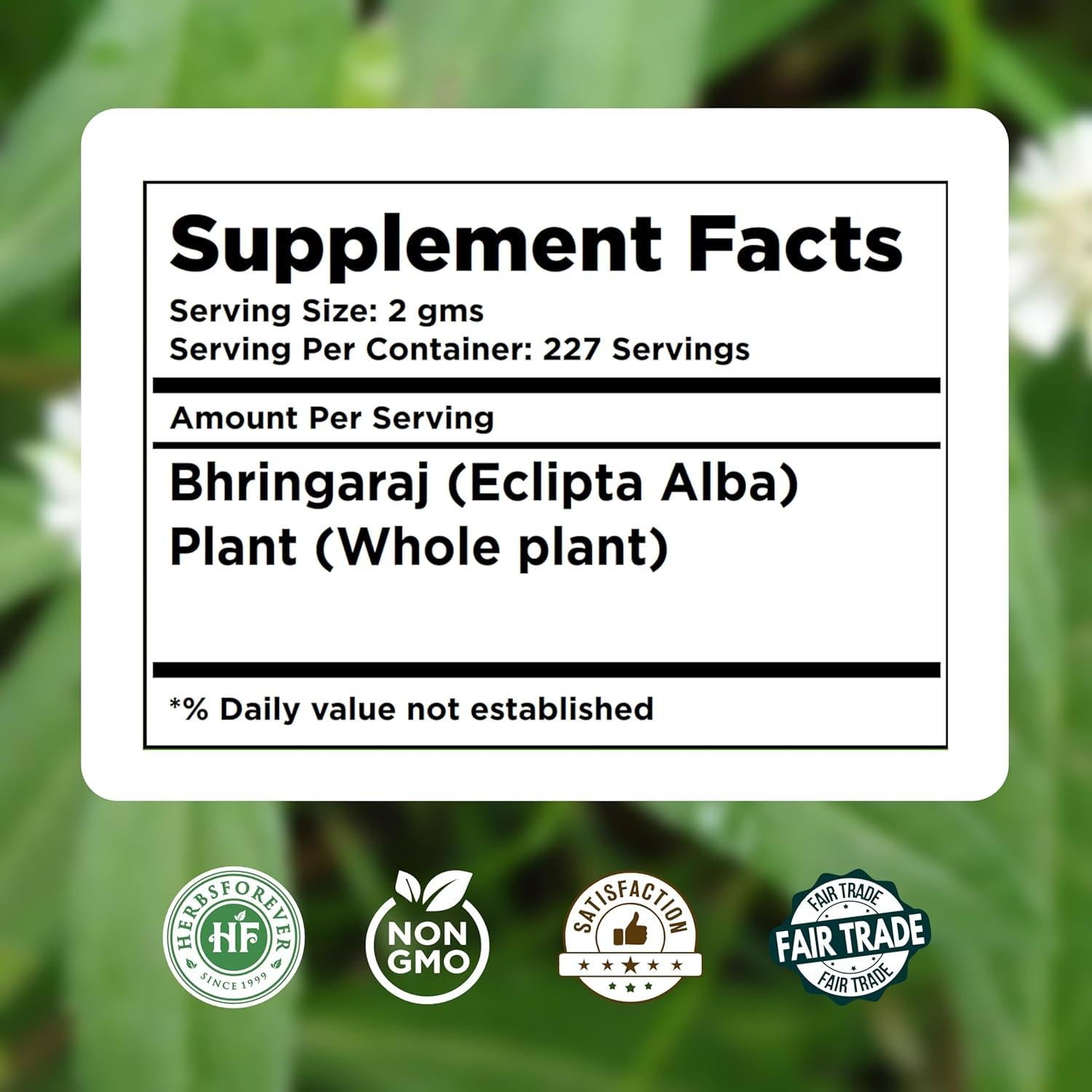 Polvo de Bhringaraj HerbsForever 0.45kg - Soporte Capilar y Hepático