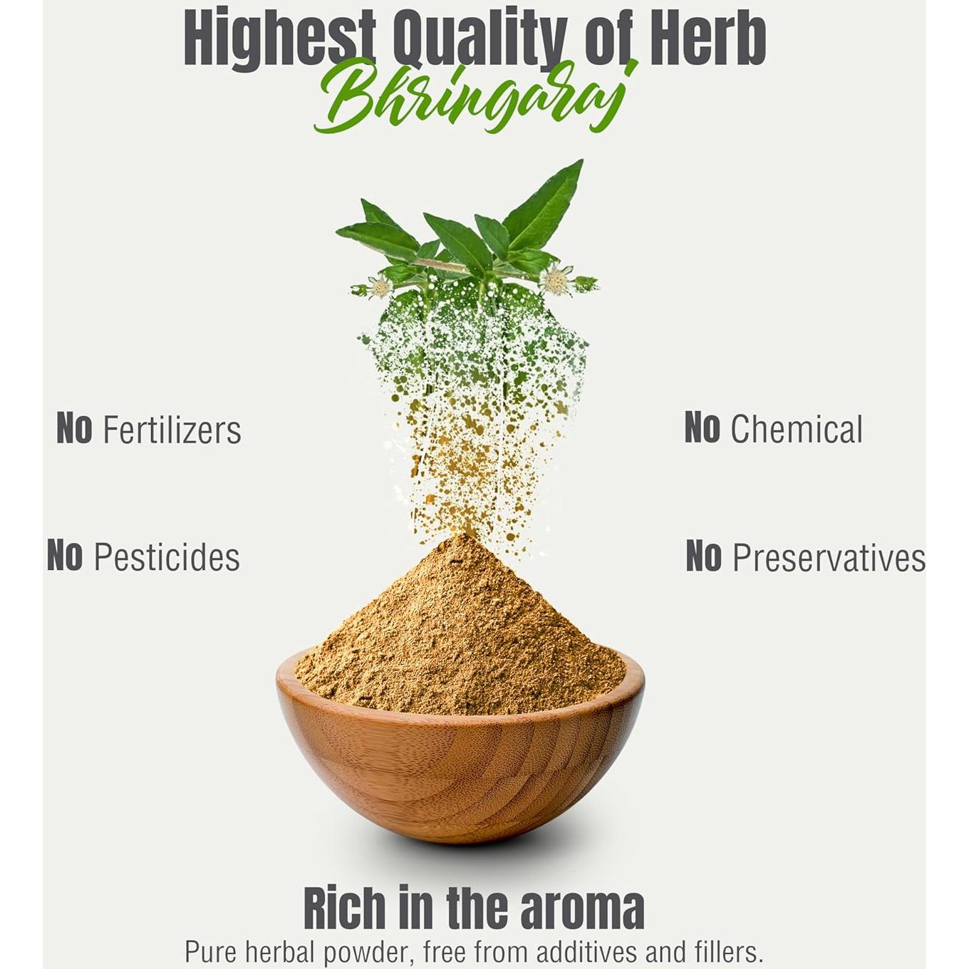 Polvo de Bhringaraj HerbsForever 0.45kg - Soporte Capilar y Hepático