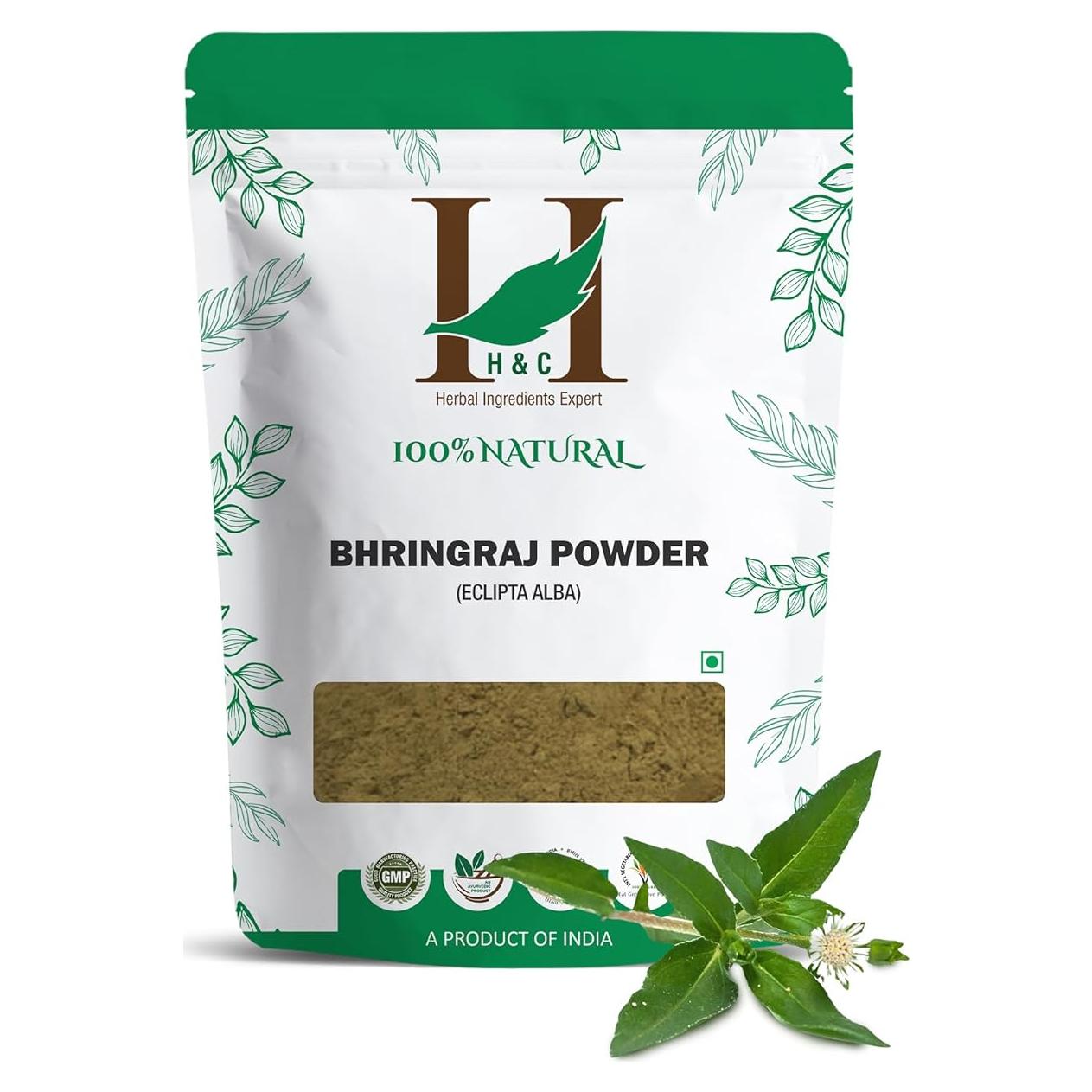 Polvo Natural de Bhringraj H&C 227g - Crecimiento Cabello Ayurveda