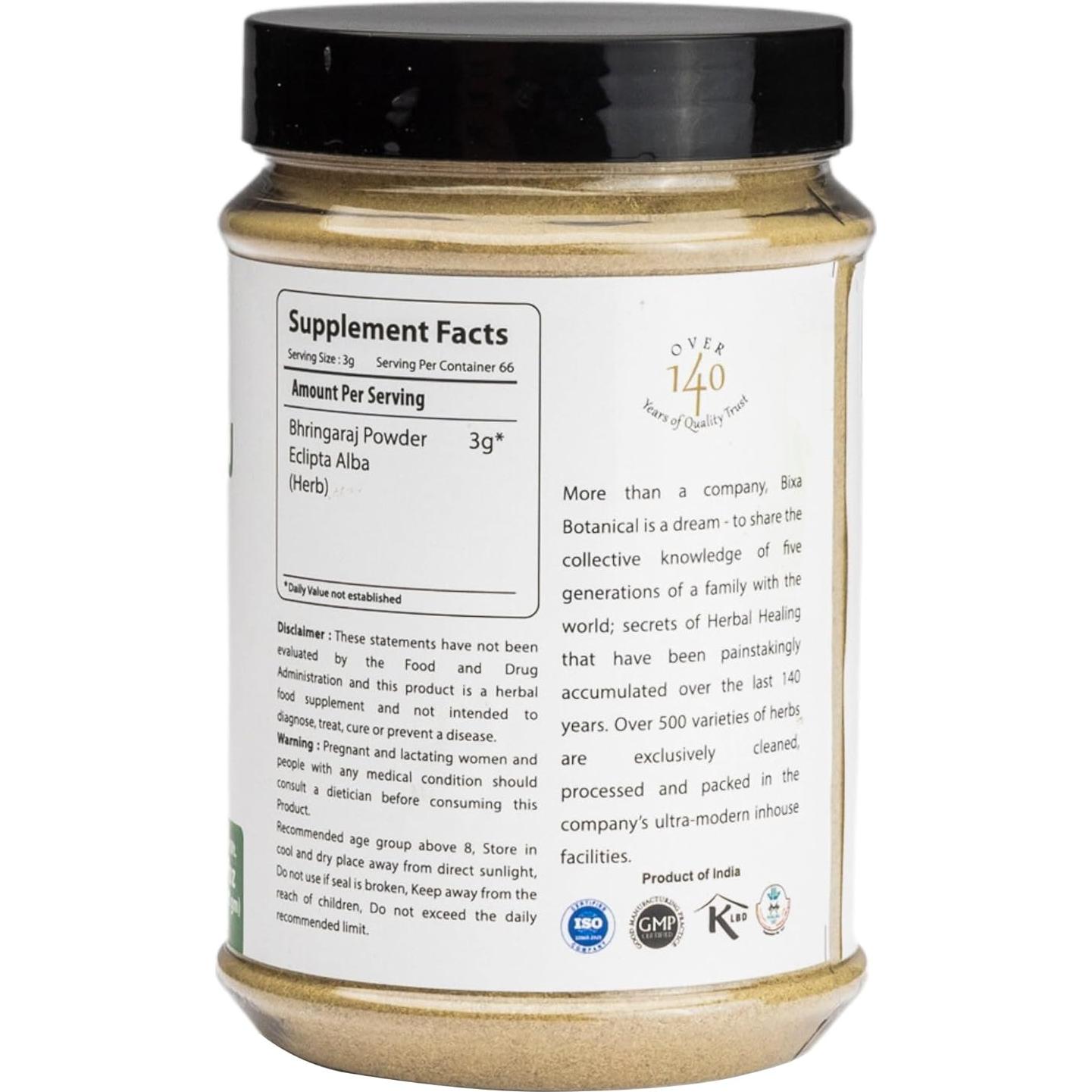 Polvo de Bhringaraj Bixa 200g | Suplemento Herbal Vegano