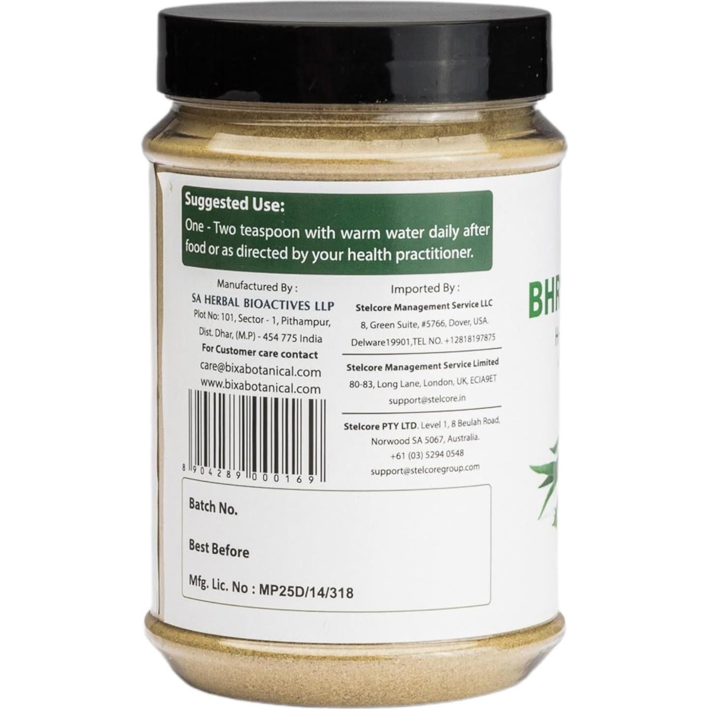 Polvo de Bhringaraj Bixa 200g | Suplemento Herbal Vegano