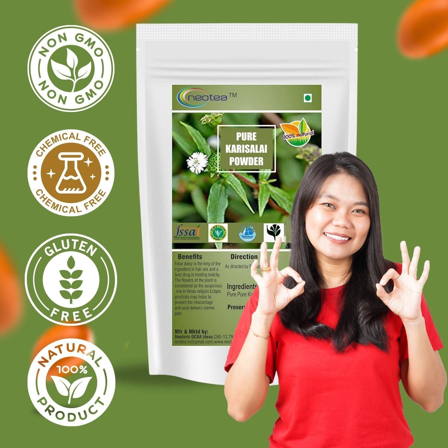 Polvo de Bhringraj Neotea 500g | Crecimiento Cabello Natural