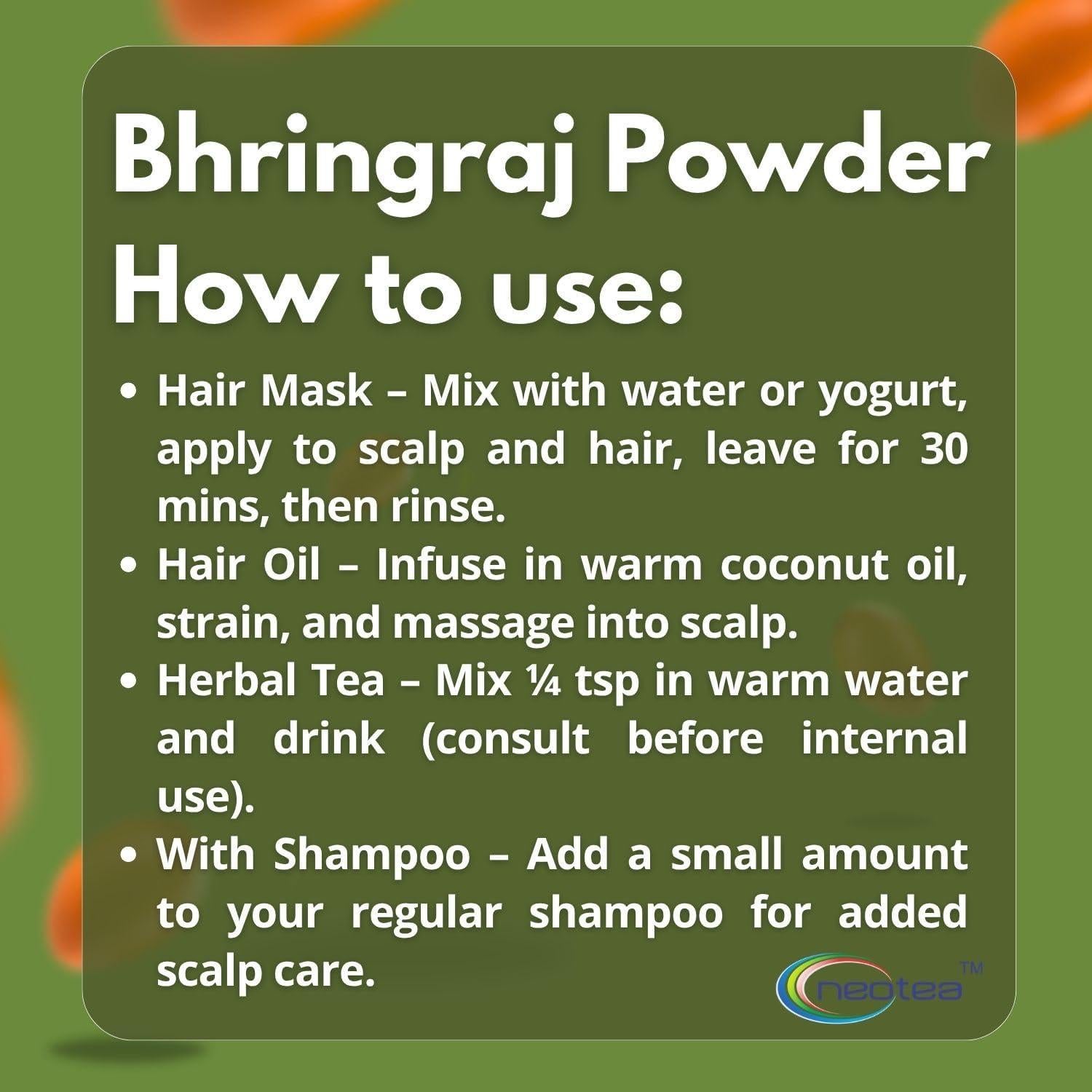 Polvo de Bhringraj Neotea 500g | Crecimiento Cabello Natural