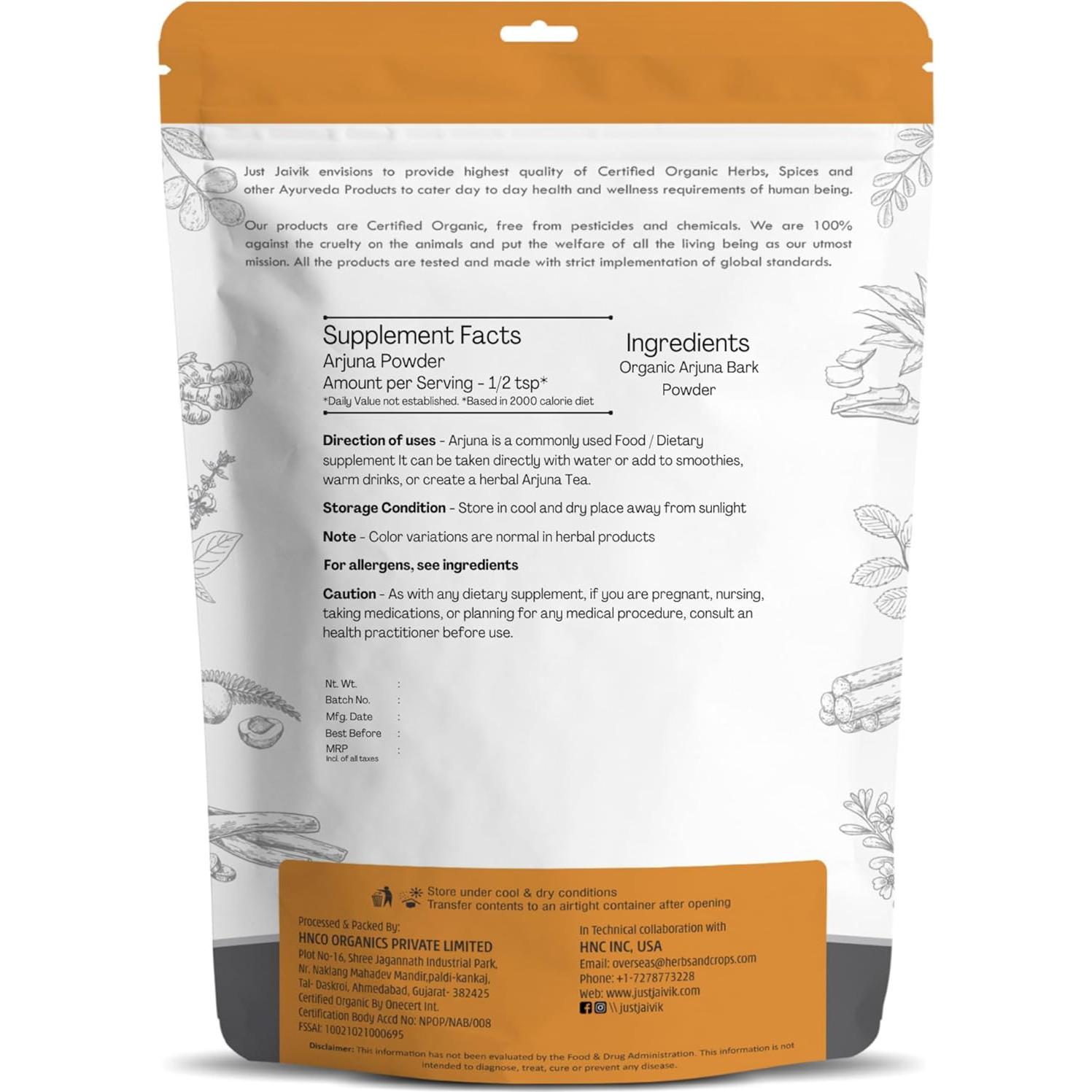 Polvo de Corteza de Ashoka Orgánico 227g - Herbs And Crops