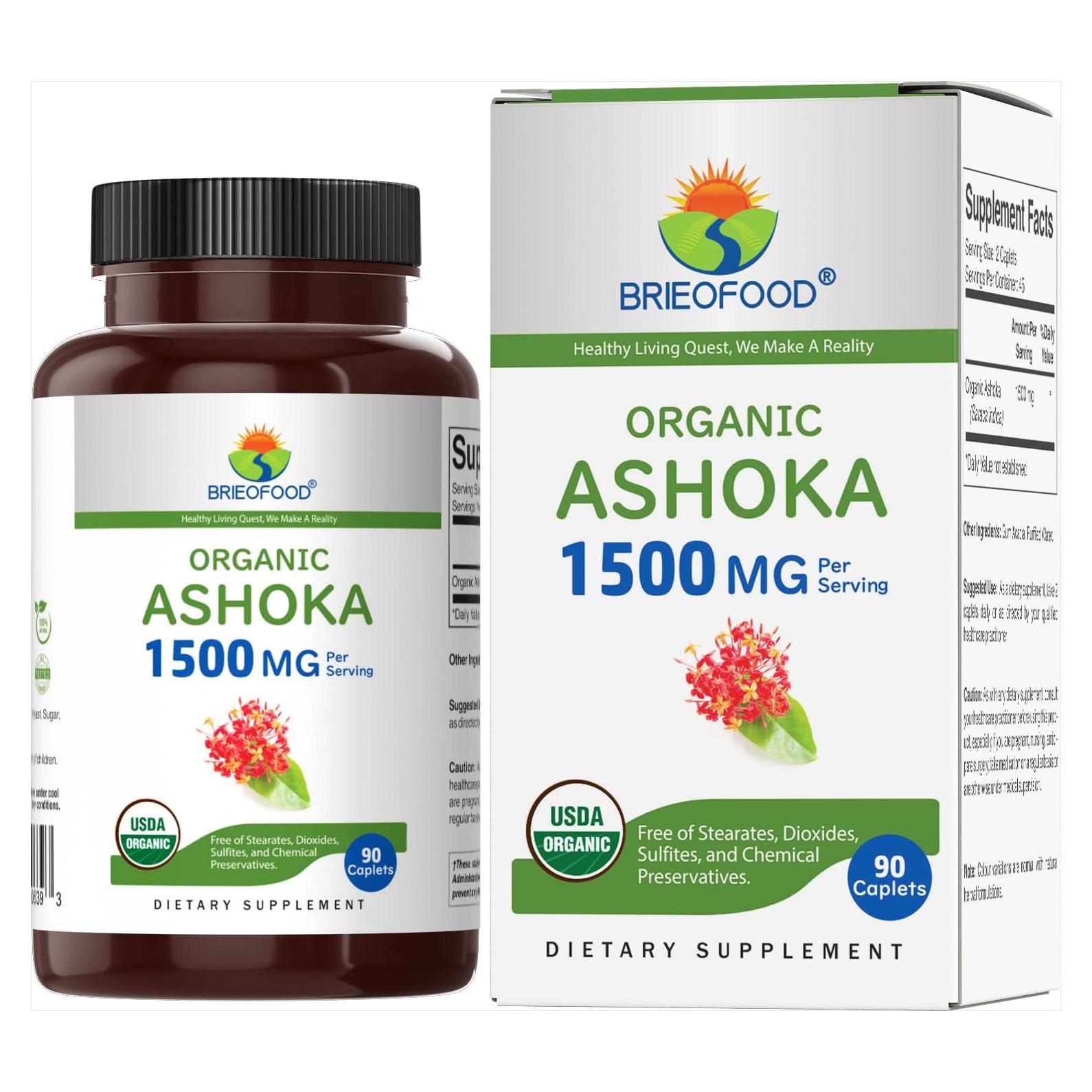 Brieofood Ashoka Orgánico 1500mg 90 Tabletas Vegetarianas