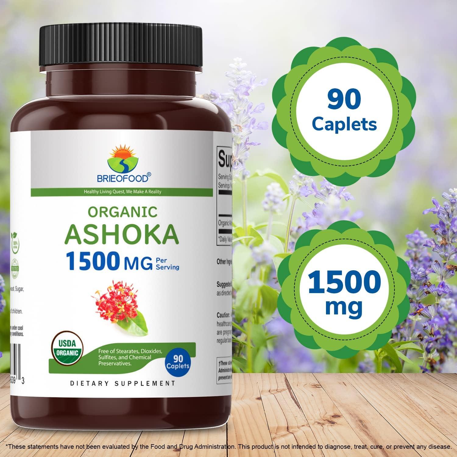 Brieofood Ashoka Orgánico 1500mg 90 Tabletas Vegetarianas