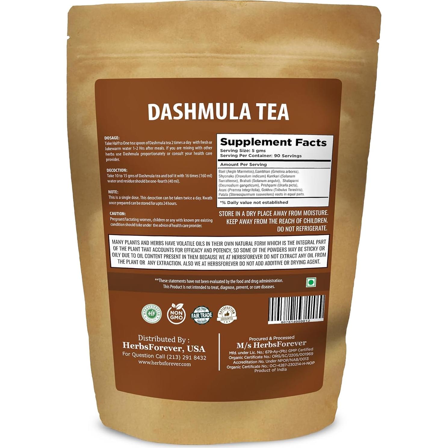 Polvo Ayurvédico Dashmula Kwath Herbsforever 454g - Salud Nerviosa y Articulaciones