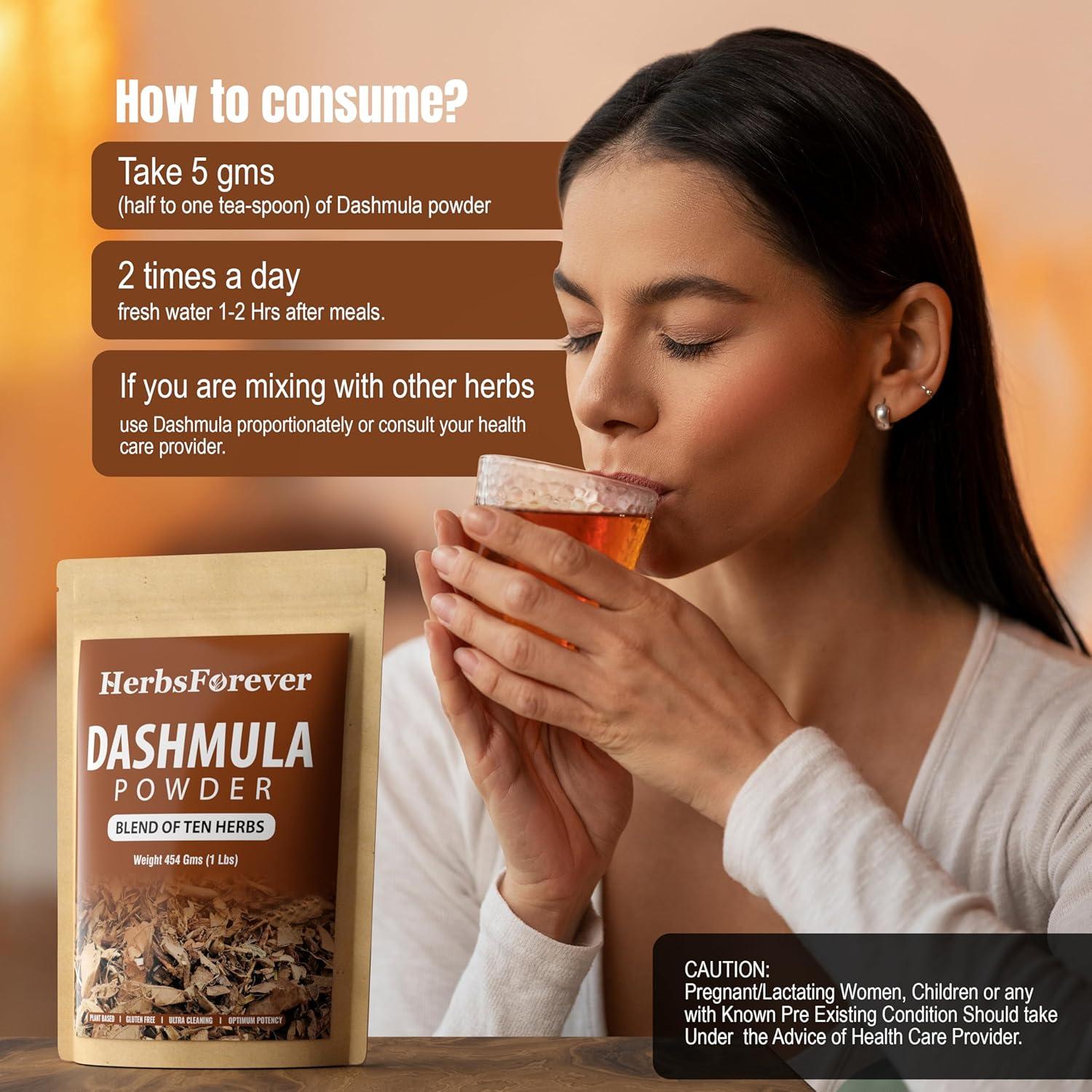 Polvo Ayurvédico Dashmula Kwath Herbsforever 454g - Salud Nerviosa y Articulaciones