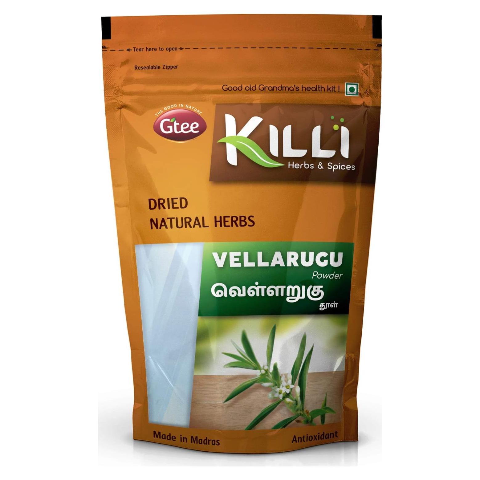 Polvo de Vellarugu KILLI 100g - Cabeza Blanca India
