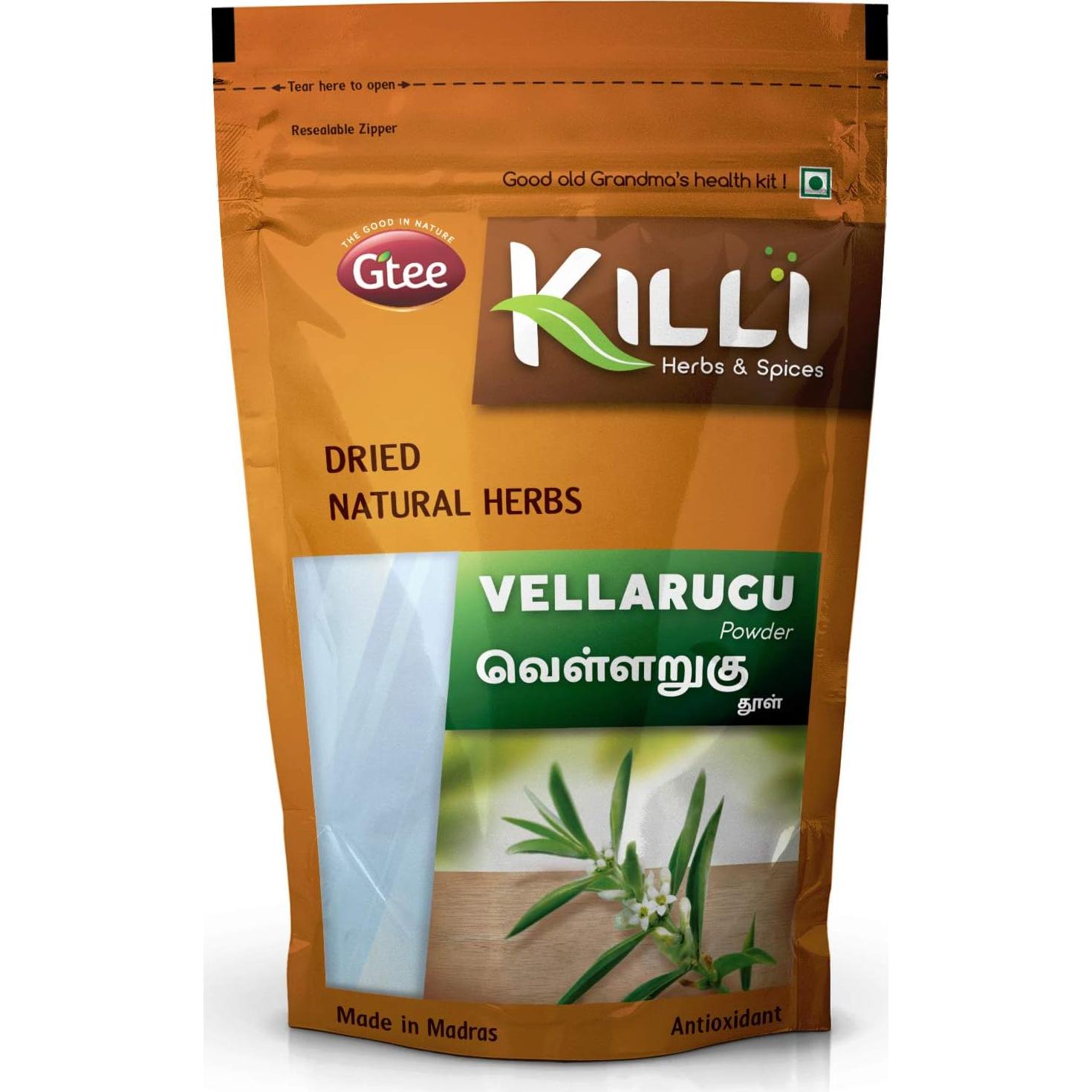 Polvo de Vellarugu KILLI 100g - Cabeza Blanca India