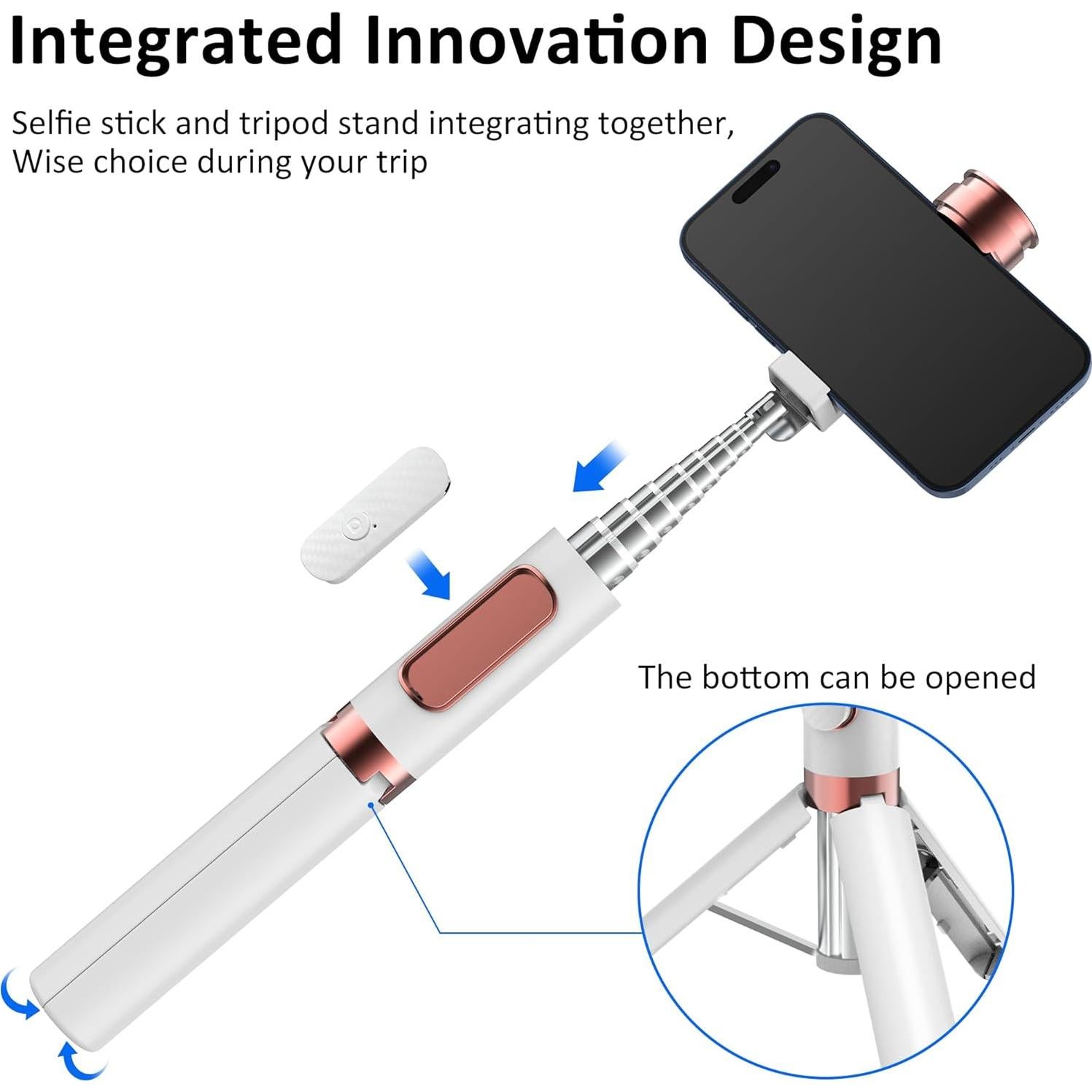 Trípode de selfie Pperfcoo 202 aluminio 270° rotación