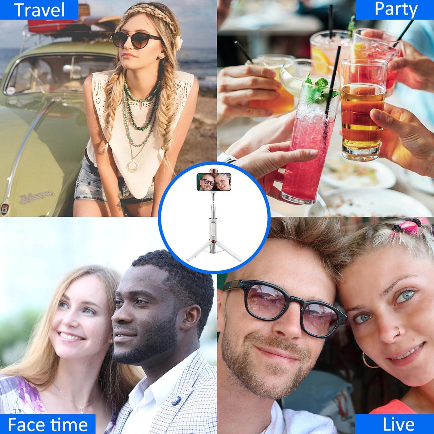 Trípode de selfie Pperfcoo 202 aluminio 270° rotación