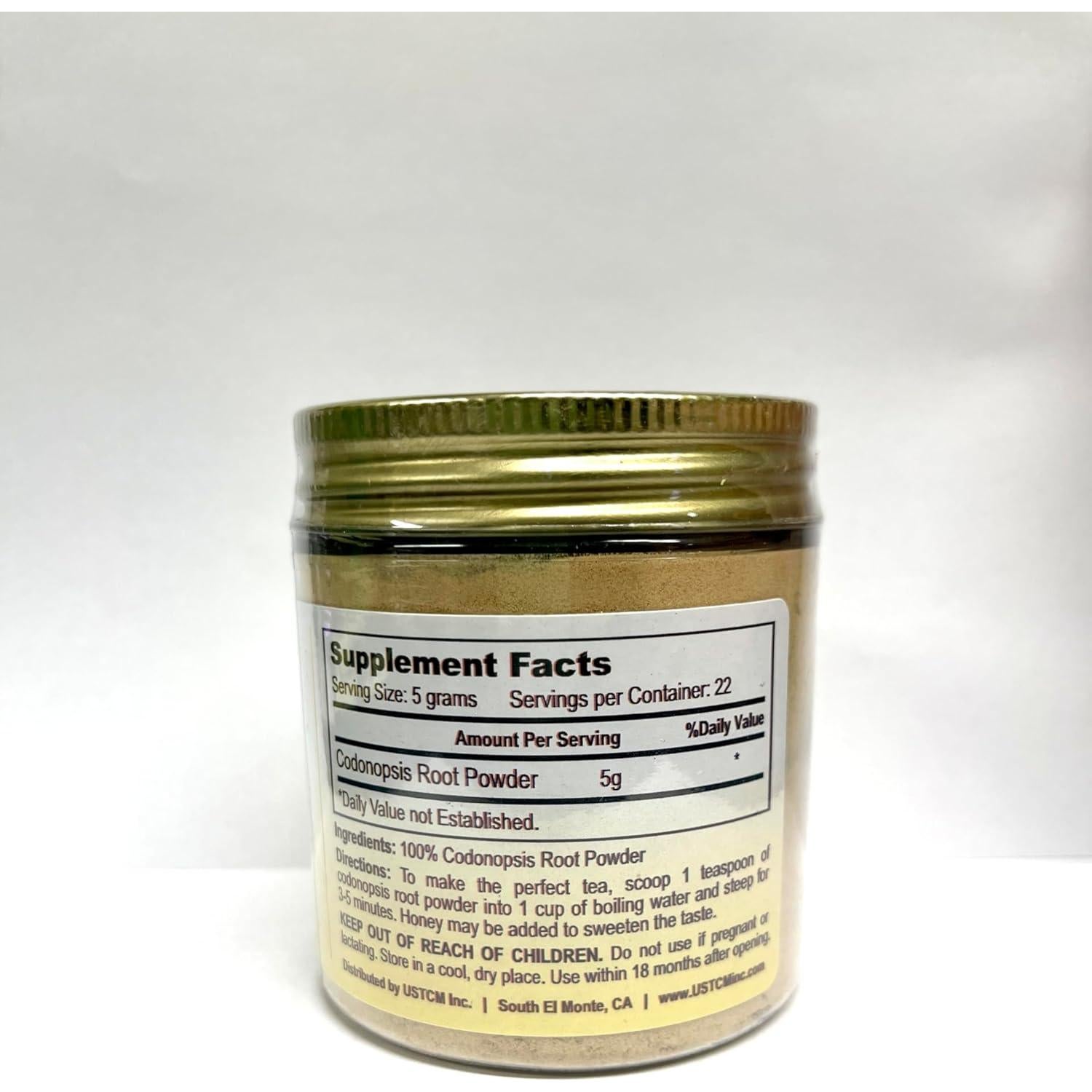 Polvo de Raíz de Codonopsis USTCM 113g - 100% Natural