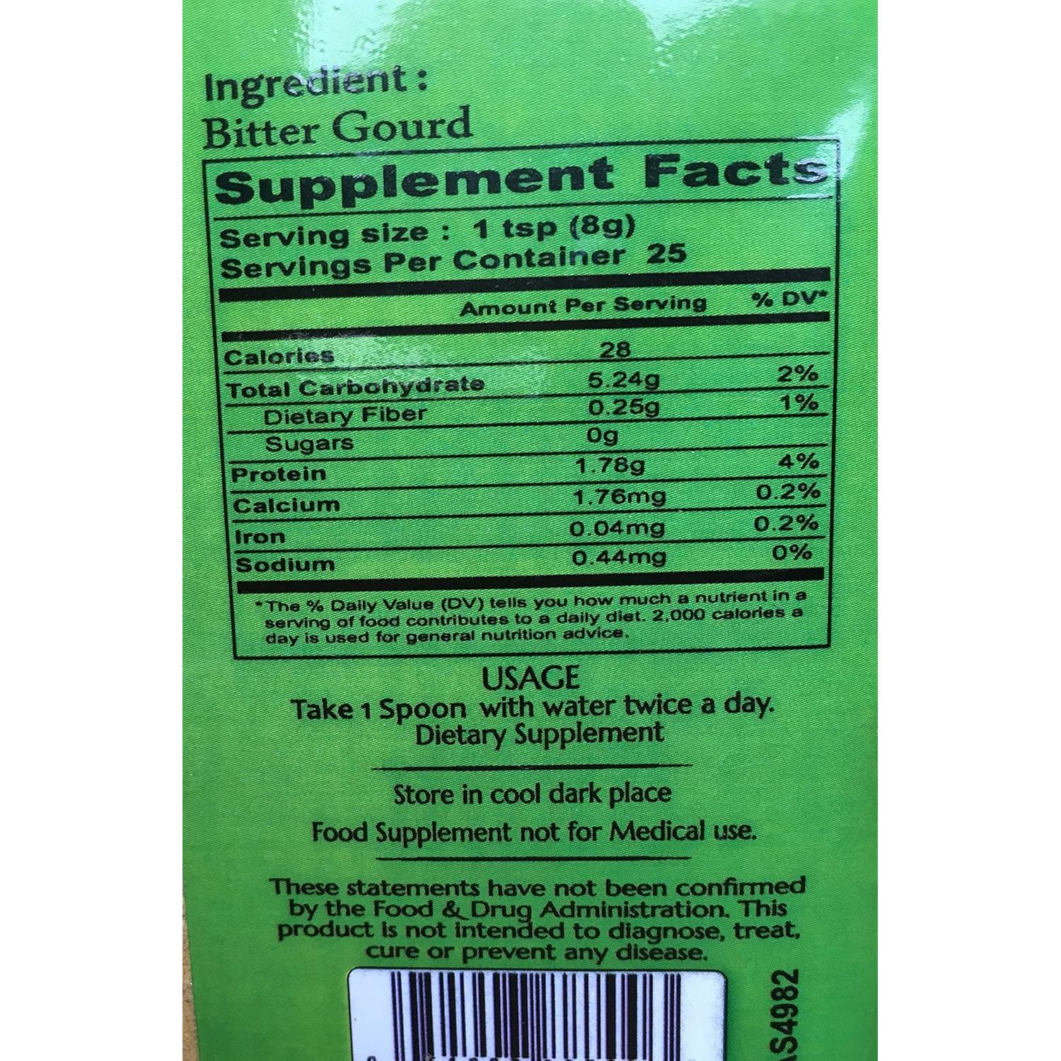 Polvo de Karela 200g Secretos Védicos - 100% Orgánico