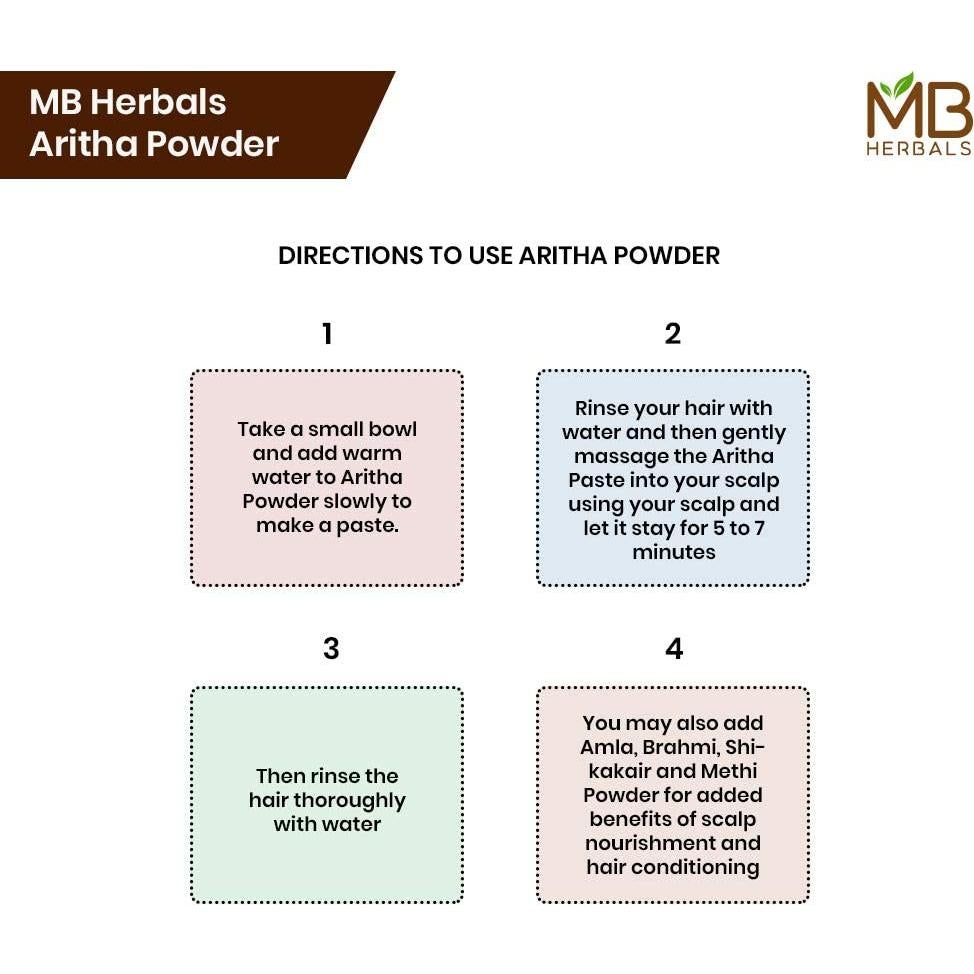 Polvo de Aritha 227g MB Herbals - Natural y Puro