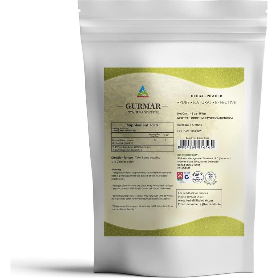 Polvo de Gurmar y Shikakai Orgánico Herbal Hills 908 g
