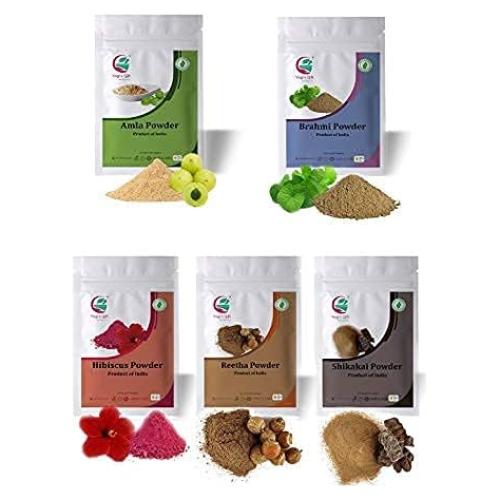Paquete de Cuidado Capilar Herbal Yogi's Gift 500g - Amla, Reetha, Shikakai