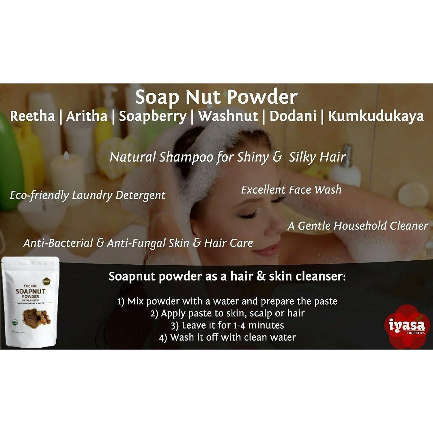 Polvo de Nuez de Jabón Orgánico Iyasa 113.4g - Limpiador Natural