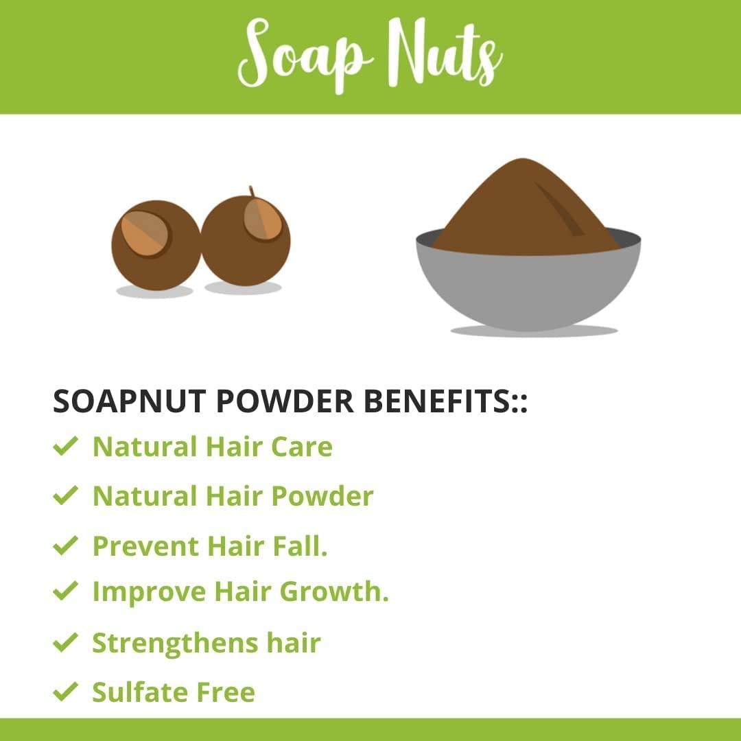 Polvo de Nuez de Jabón SVATV 227g | Champú Natural Ayurvédico