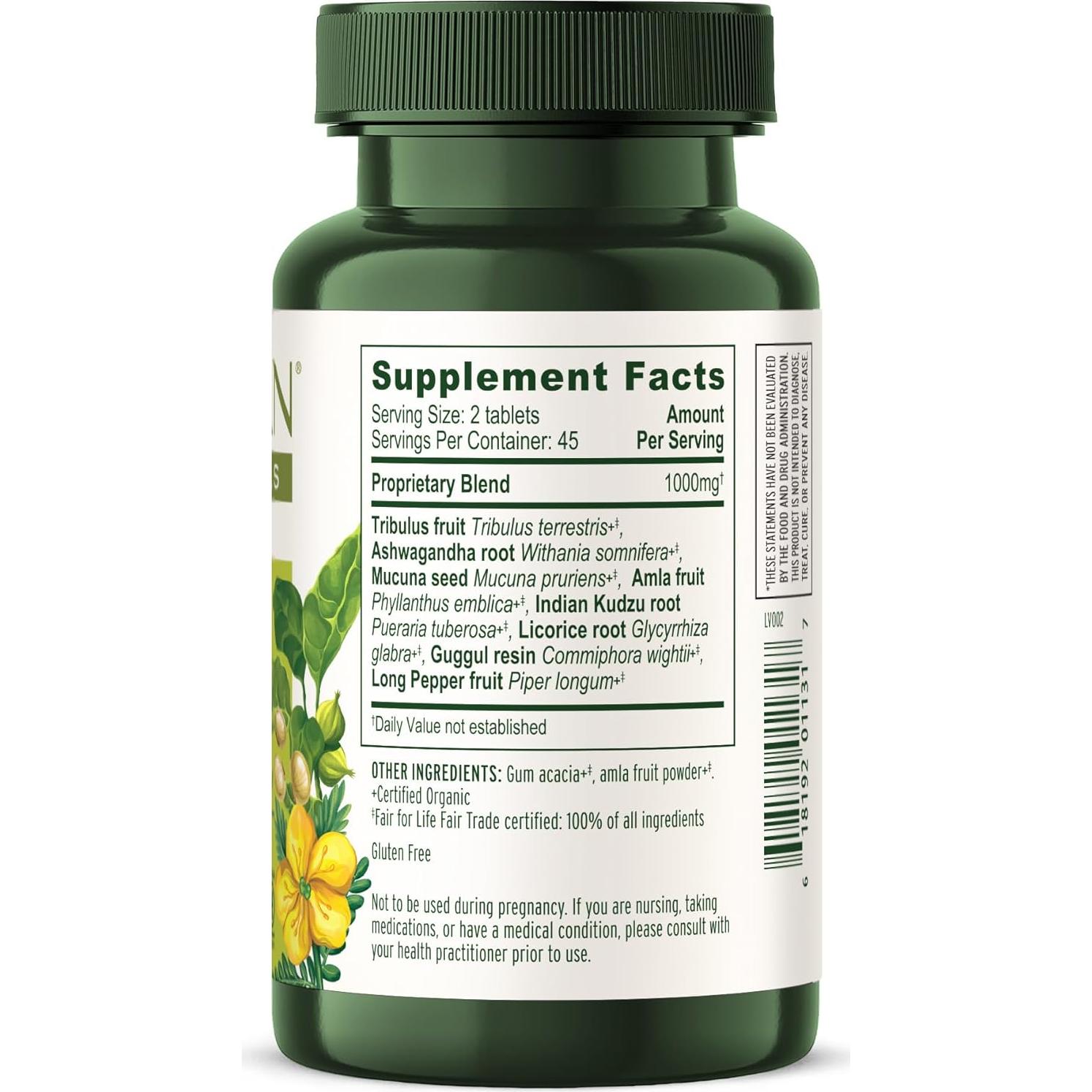 Tabletas de Soporte Masculino Banyan Botanicals - 90 Tabletas Veganas