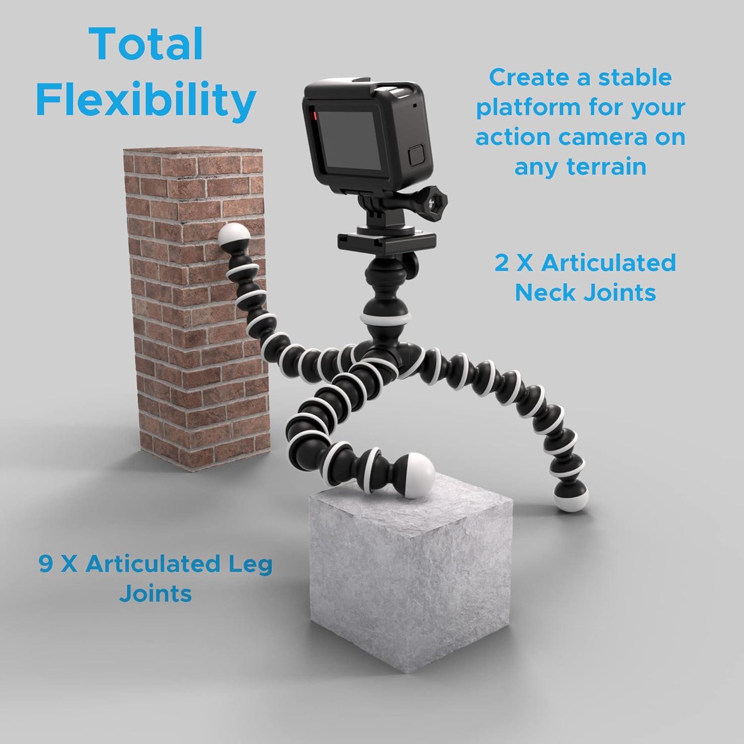 Trípode Flexible Digicharge 25.4 cm para Cámara y GoPro