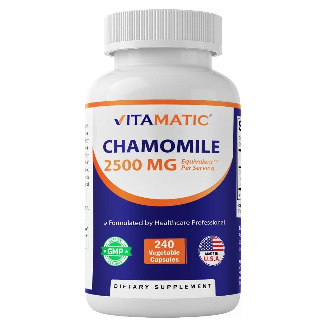 Suplemento de Manzanilla Vitamatic 2500 mg - 240 Cápsulas Veganas