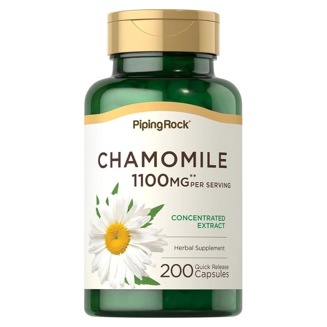 Cápsulas de Extracto de Manzanilla Piping Rock 1100mg 200 Píldoras