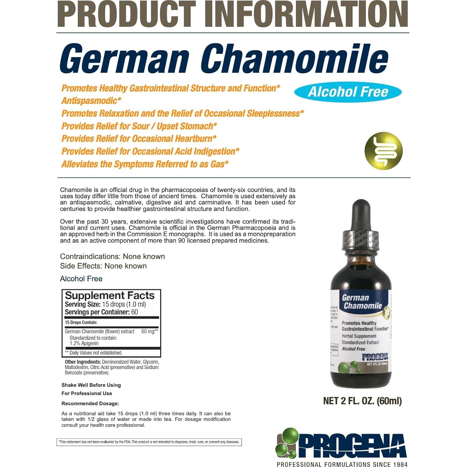 Gotas de Manzanilla Alemana PROGENA 59 ml - Alivio Digestivo